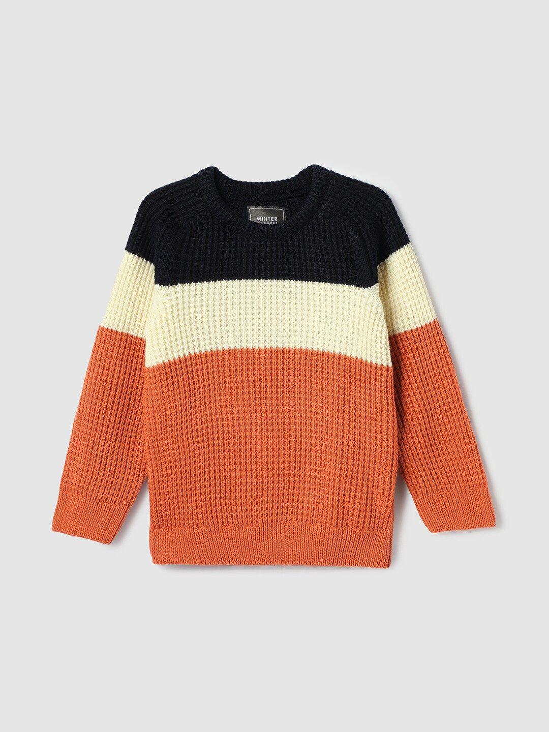 max boys colourblocked acrylic pullover