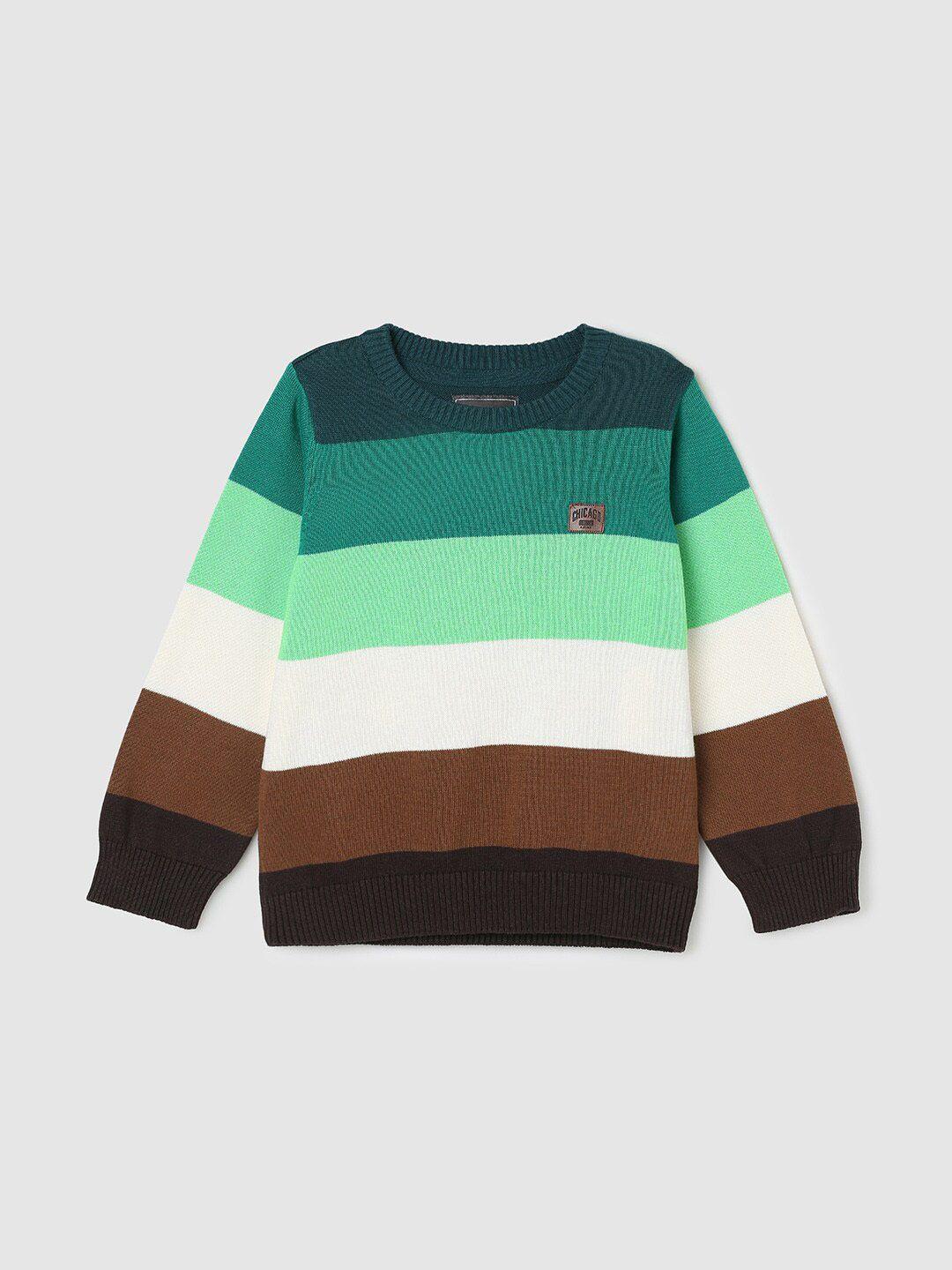 max boys colourblocked cotton pullover sweater