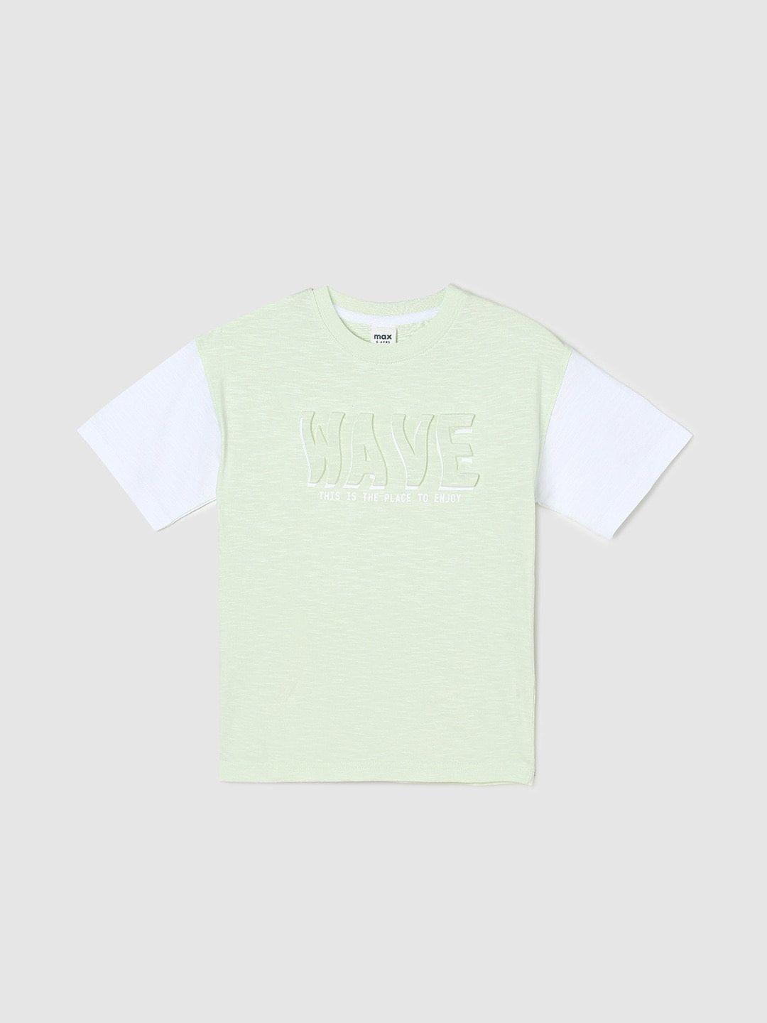 max boys colourblocked pure cotton t-shirt