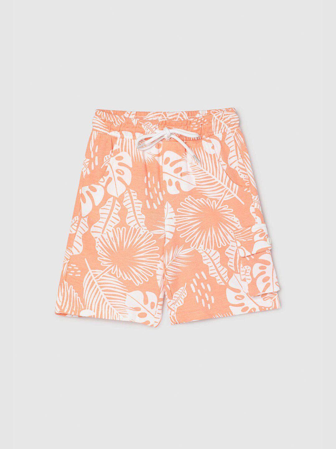 max boys floral printed pure cotton shorts