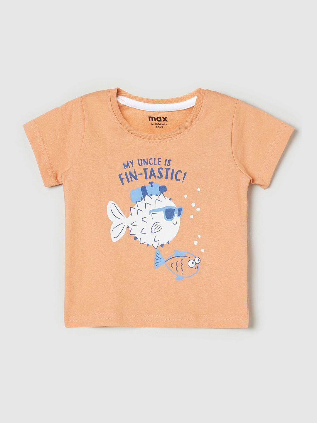 max boys graphic printed pure cotton t-shirt