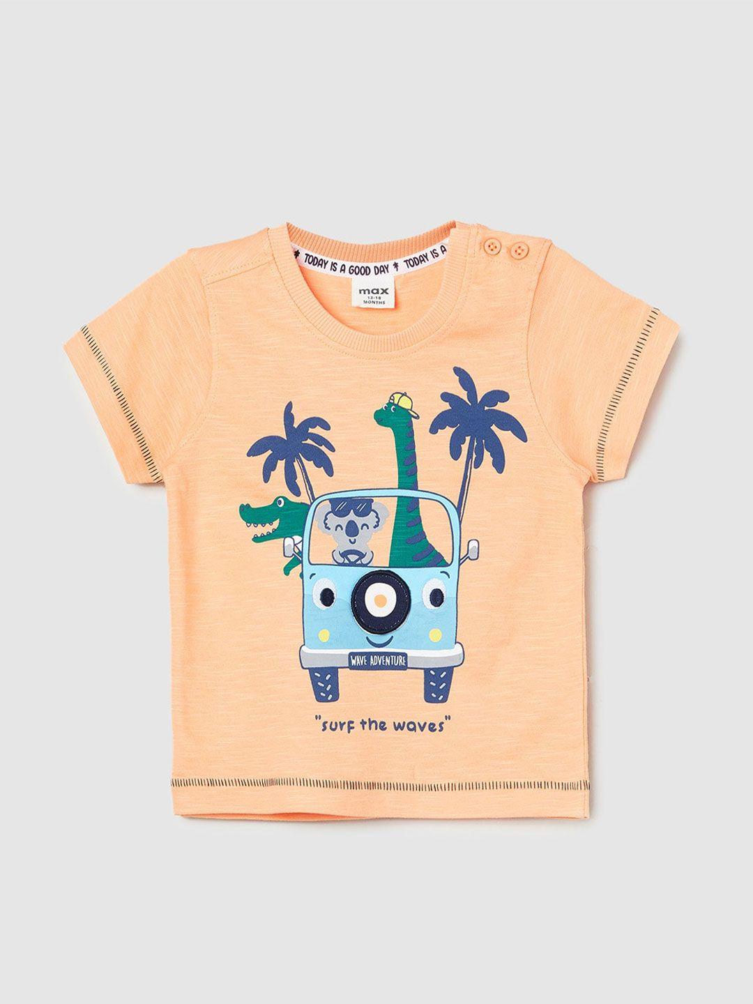 max boys graphic printed round neck t-shirt