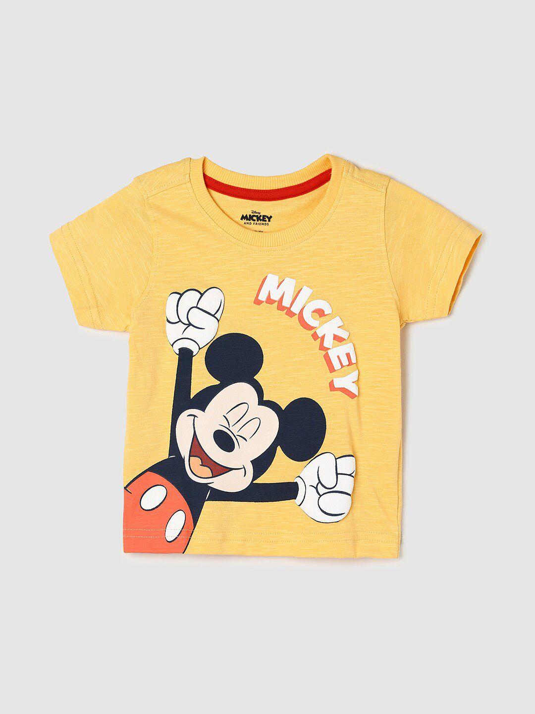 max boys mickey mouse printed pure cotton t-shirt