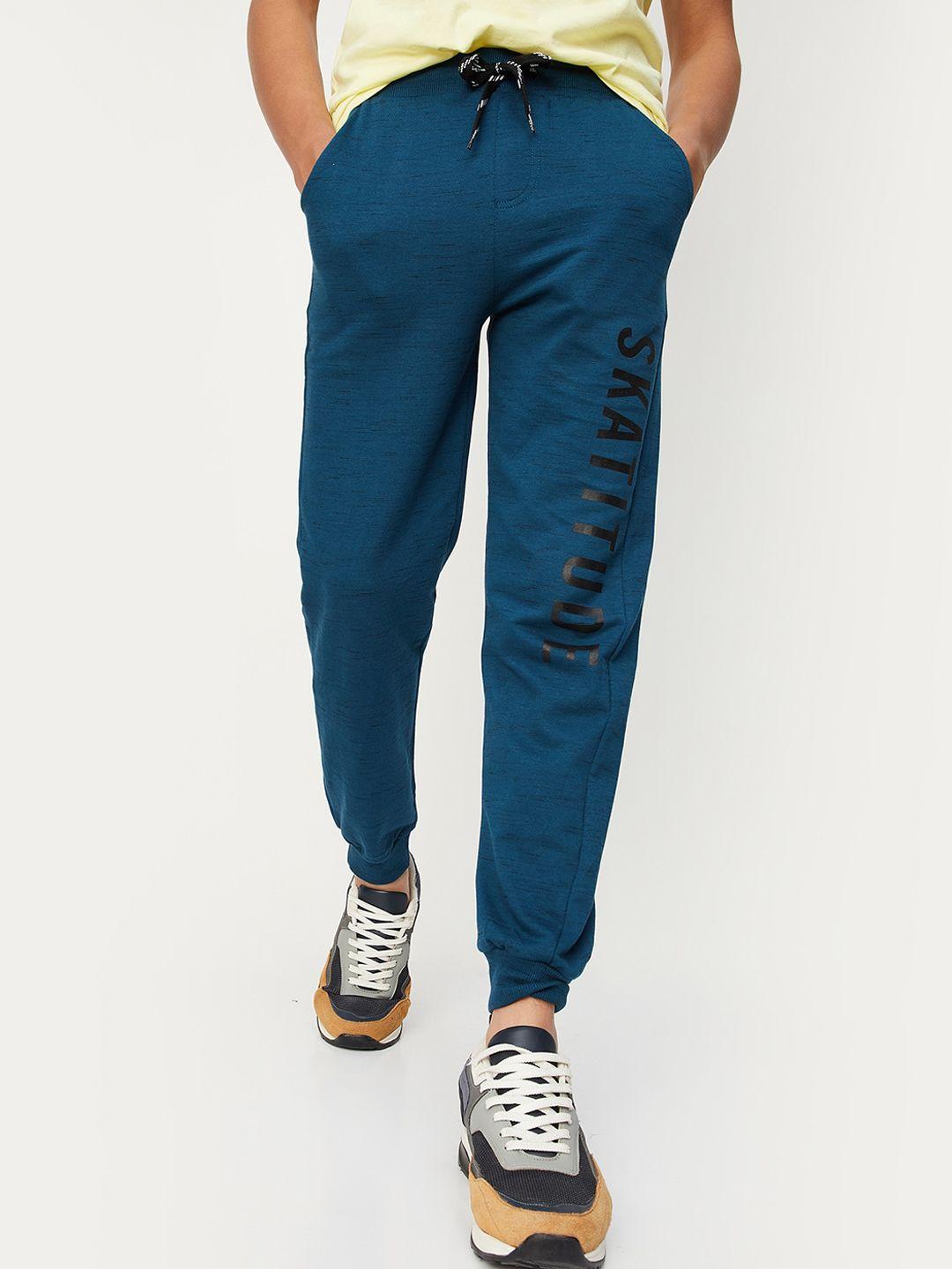 max boys mid-rise pure cotton joggers