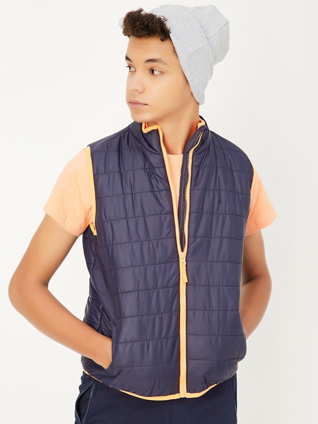max boys mock collar sleeveless padded jacket