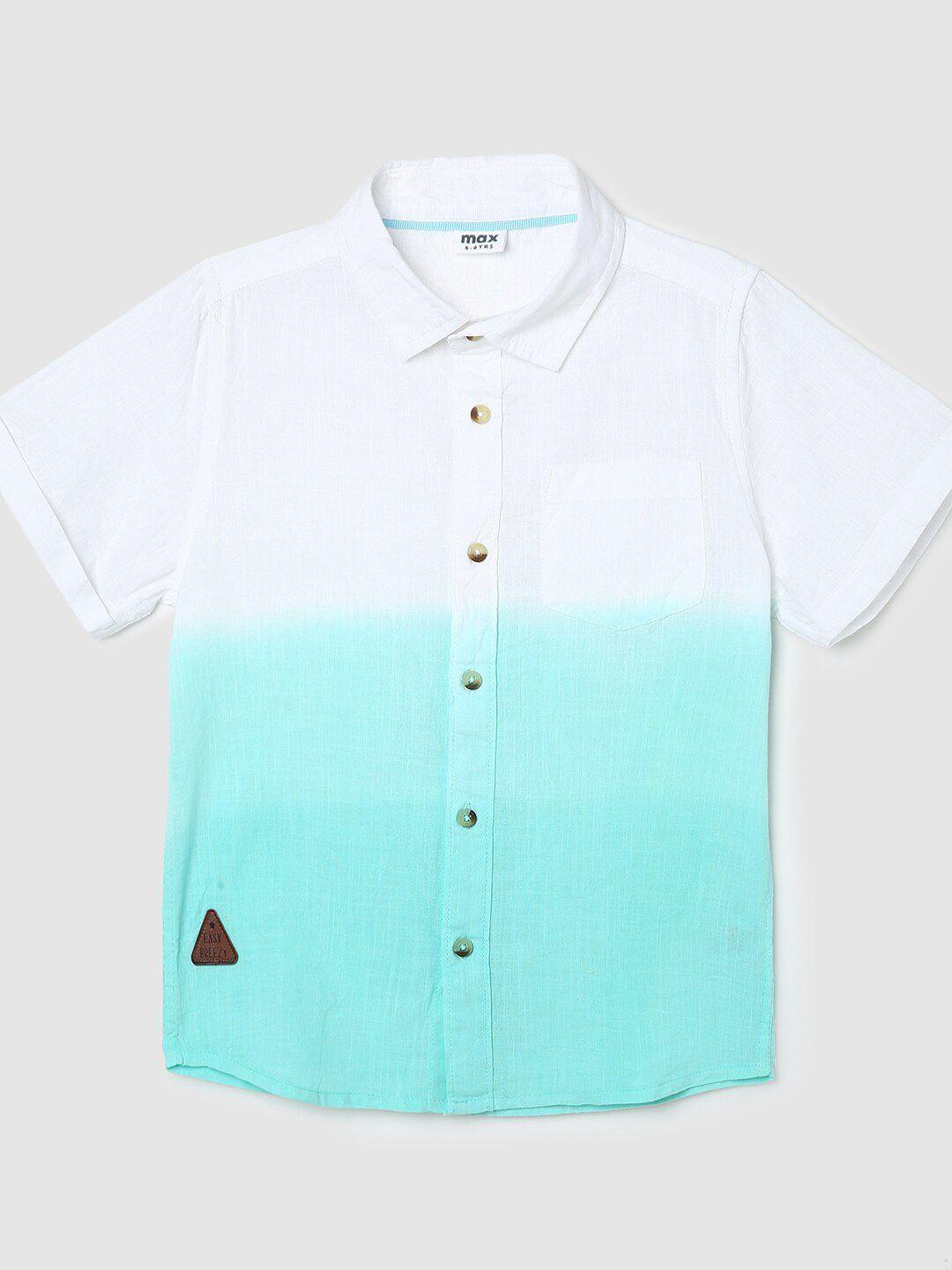 max boys ombre printed pure cotton casual shirt