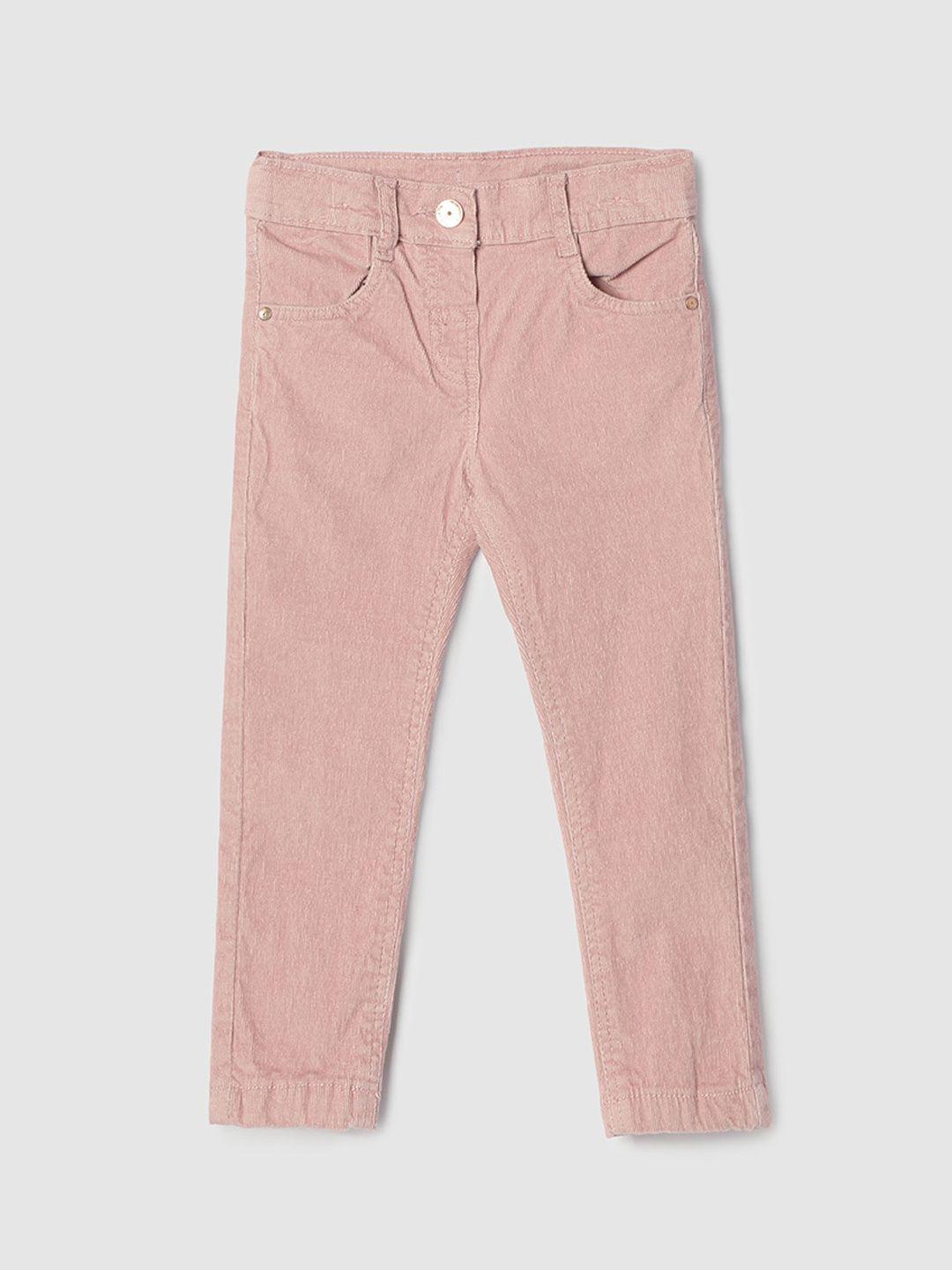 max boys plain corduroy cotton lycra regular trousers