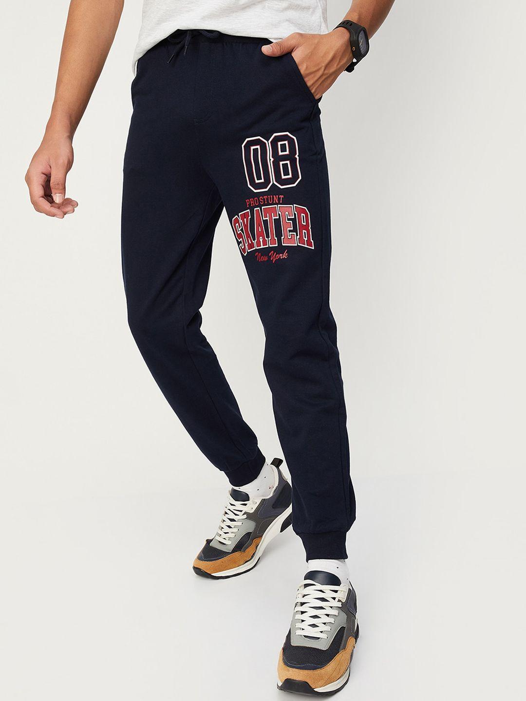 max boys printed pure cotton joggers