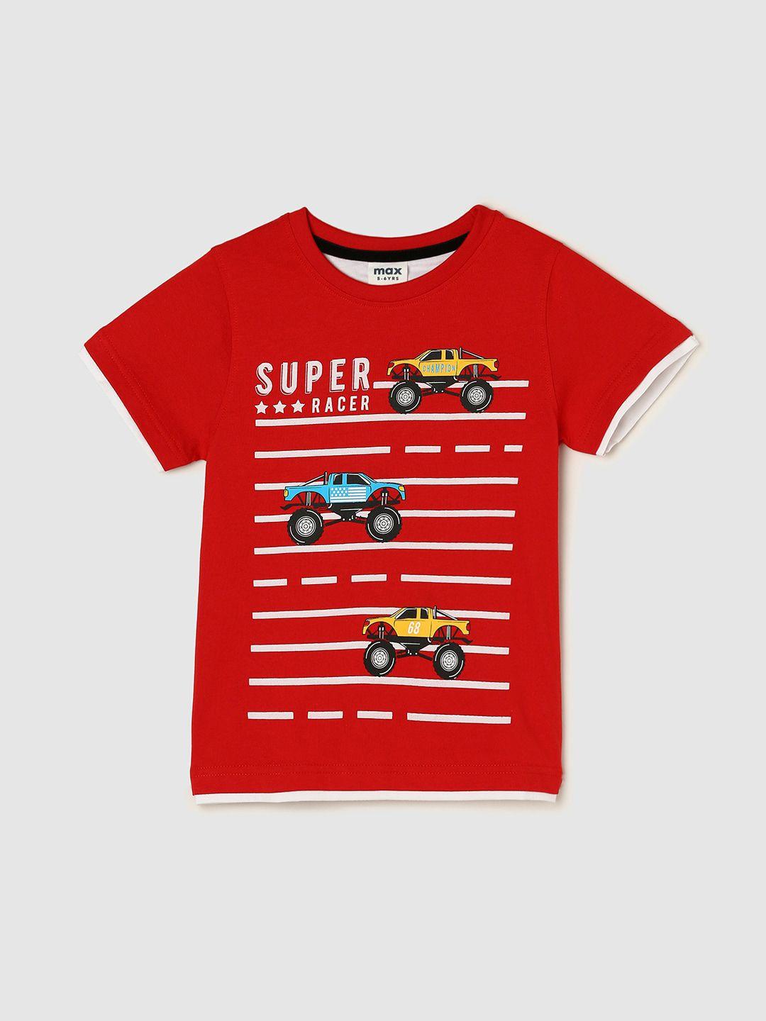 max boys printed pure cotton t-shirt