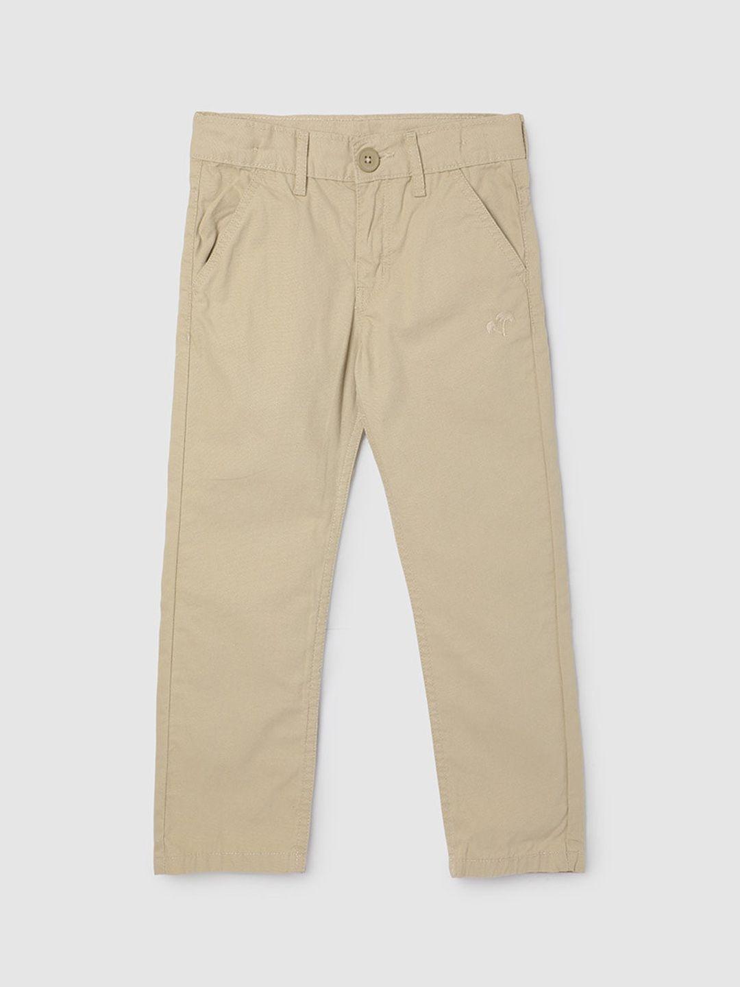 max boys regular fit pure cotton trousers