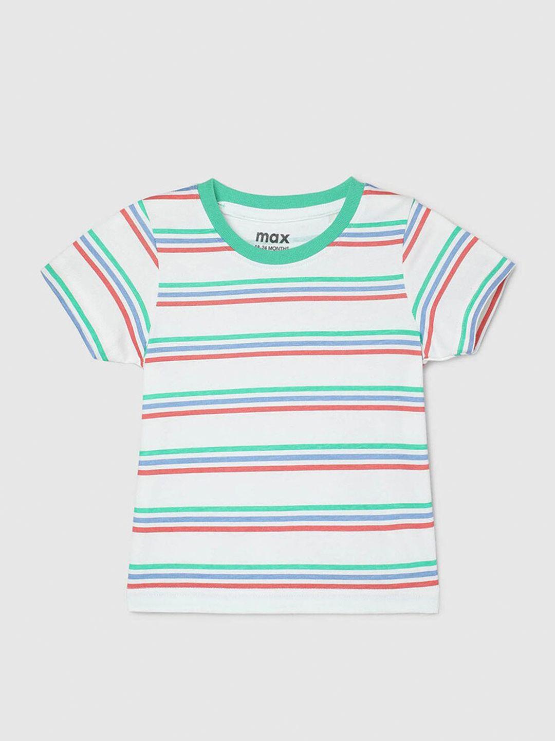 max boys round neck short sleeves striped t-shirt