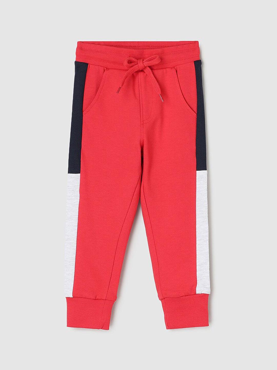 max boys side panel detail pure cotton joggers