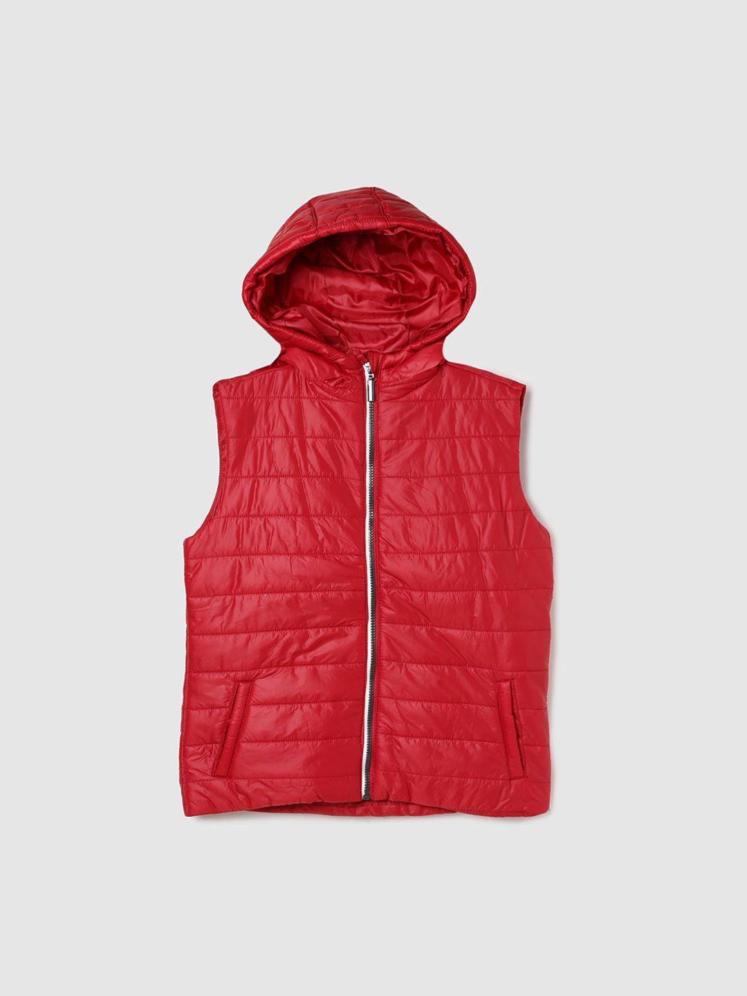 max boys sleeveless hoooded padded jacket