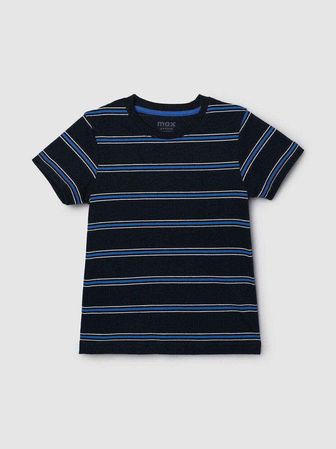 max boys striped printed pure cotton t-shirt
