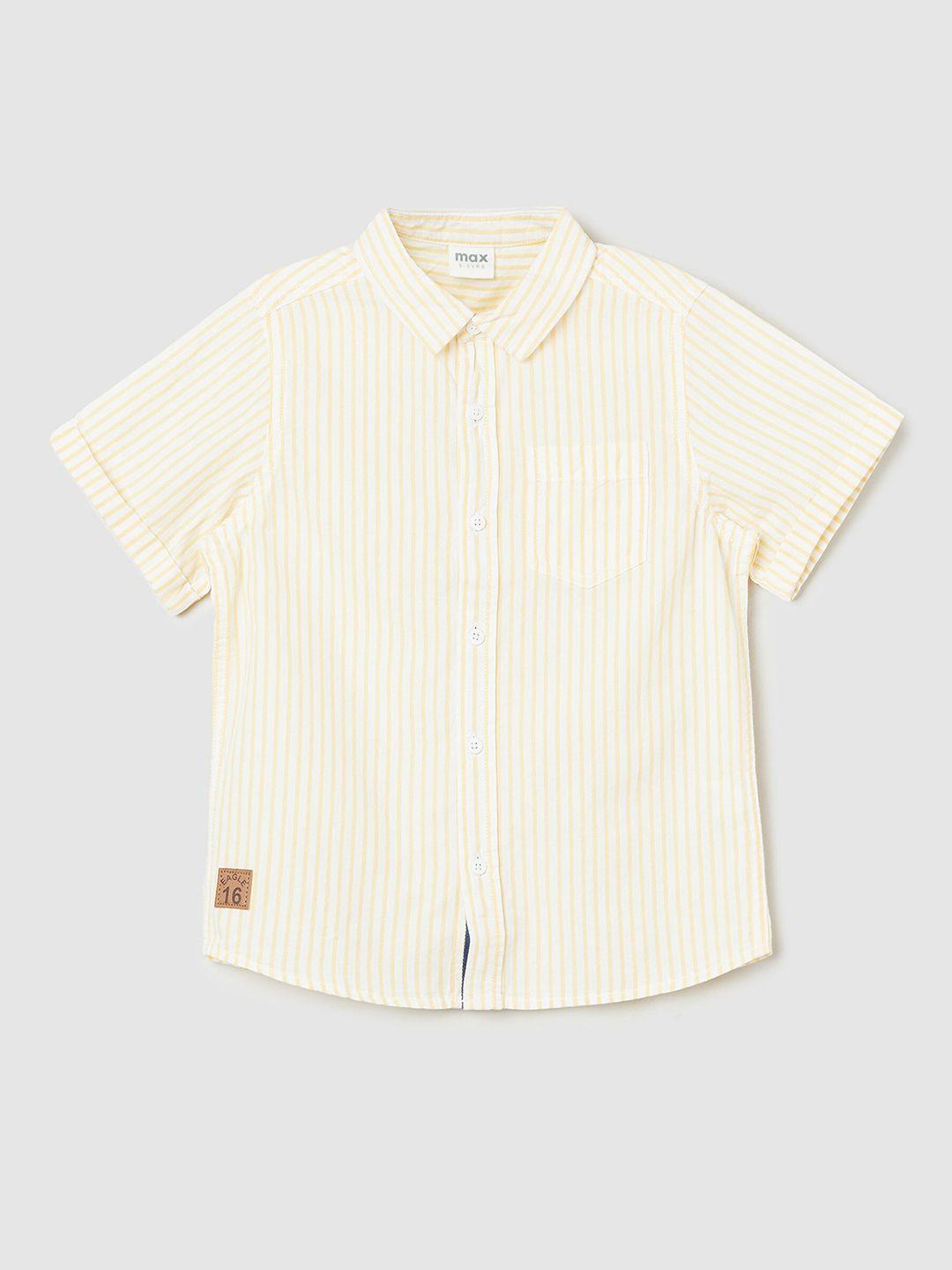 max boys striped pure cotton casual shirt