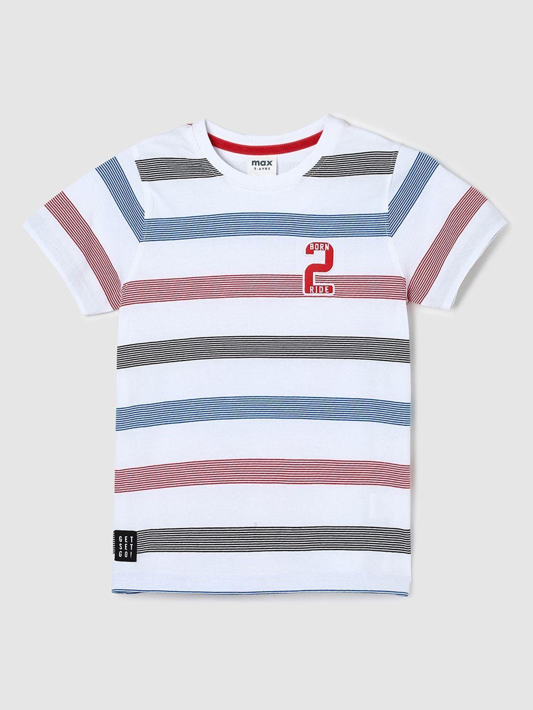 max boys striped pure cotton t-shirt