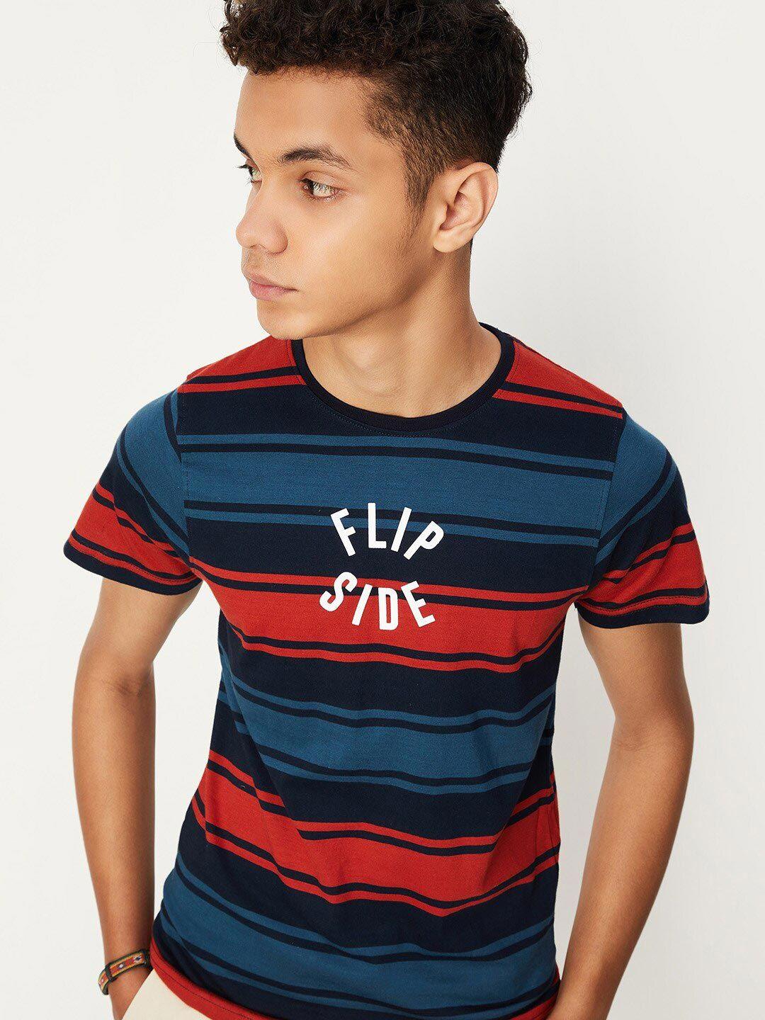 max boys striped pure cotton t-shirt