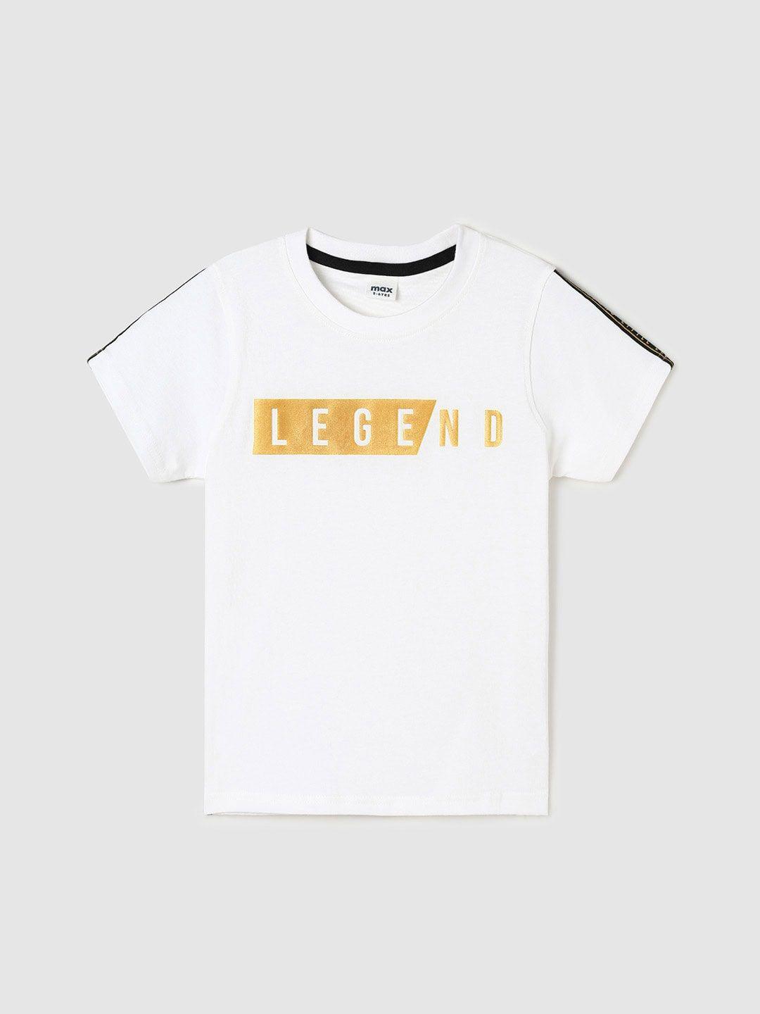 max boys typography printed round neck t-shirt