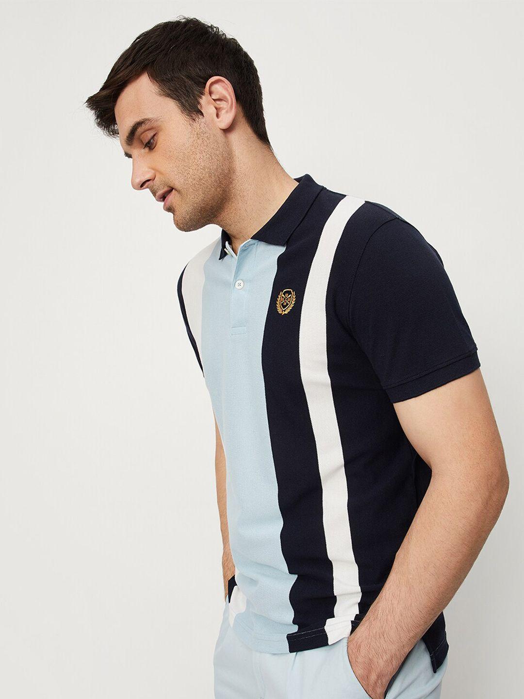 max colourblocked polo collar t-shirt