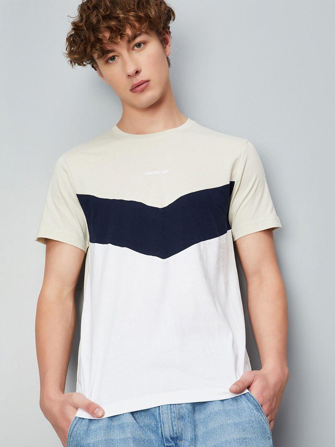 max colourblocked pure cotton t-shirt
