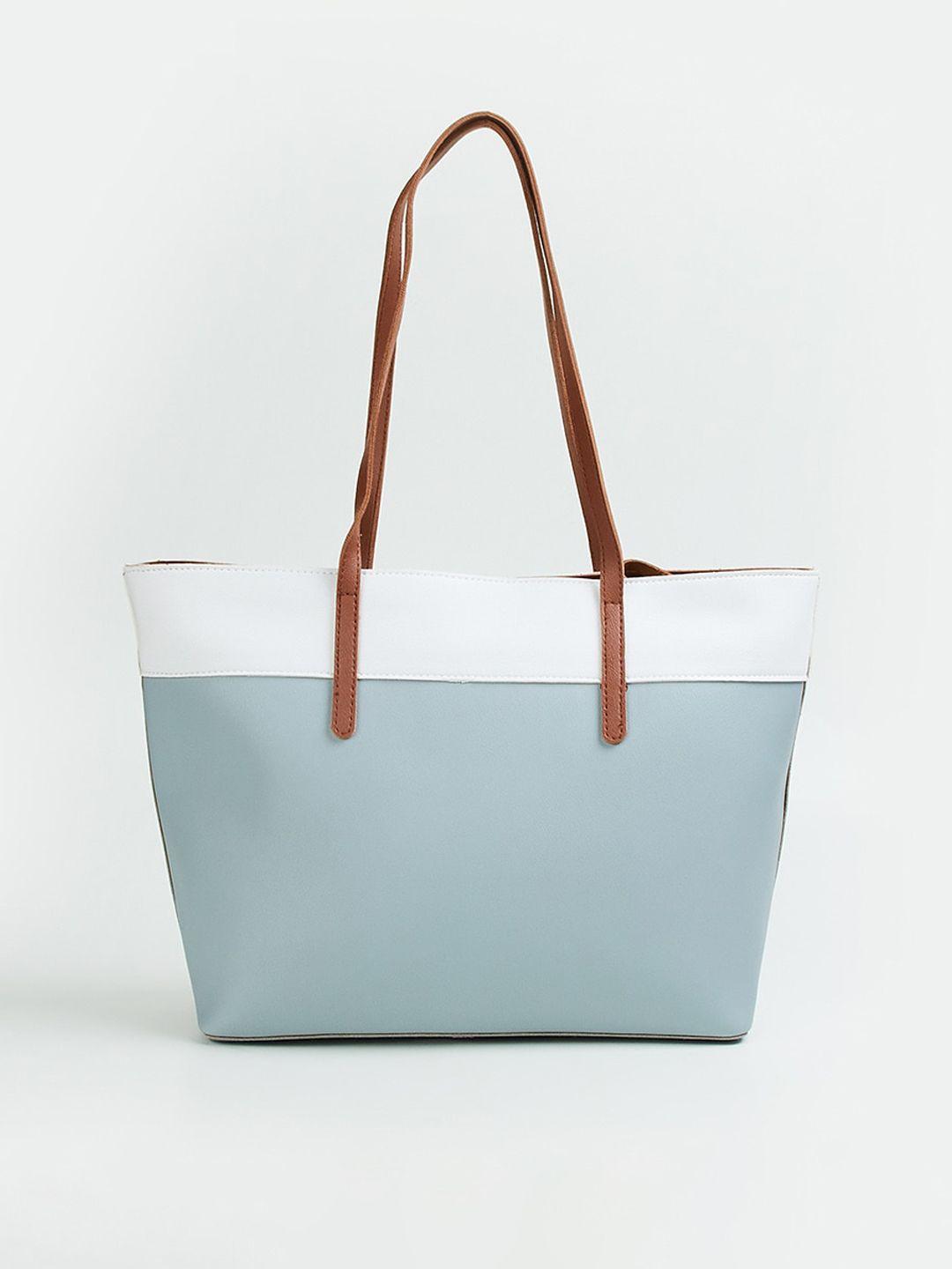 max colourblocked structured shoulder bag