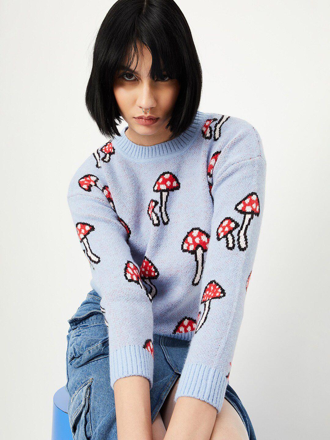 max conversational printed acrylic pullover sweater