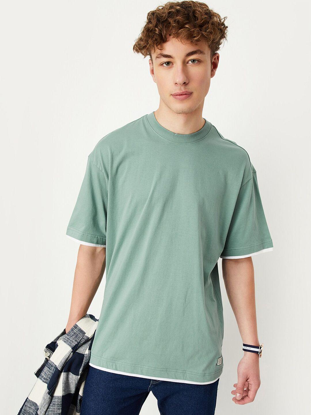 max drop shoulder oversized pure cotton t-shirt