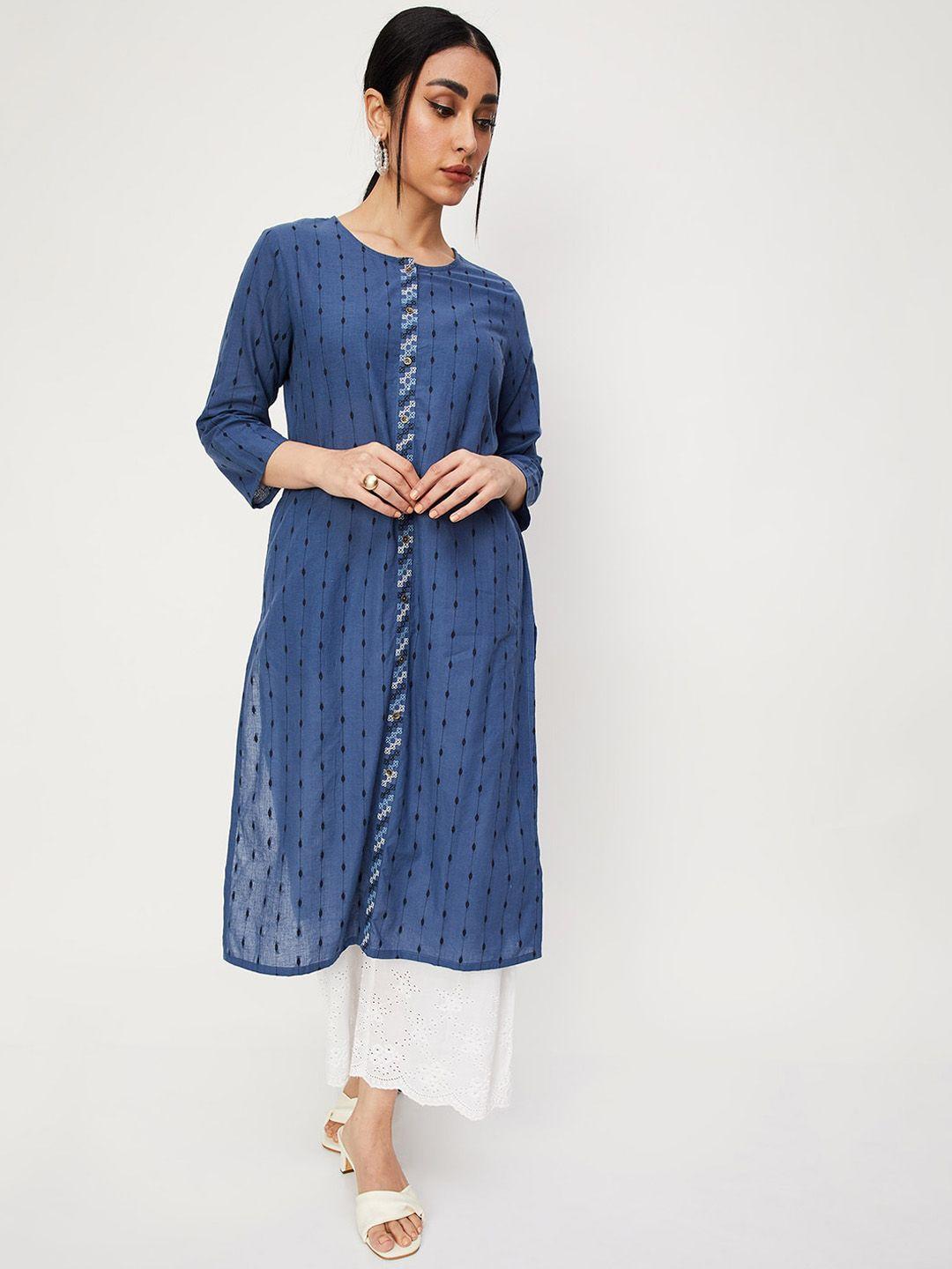 max ethnic motifs embroidery kurta