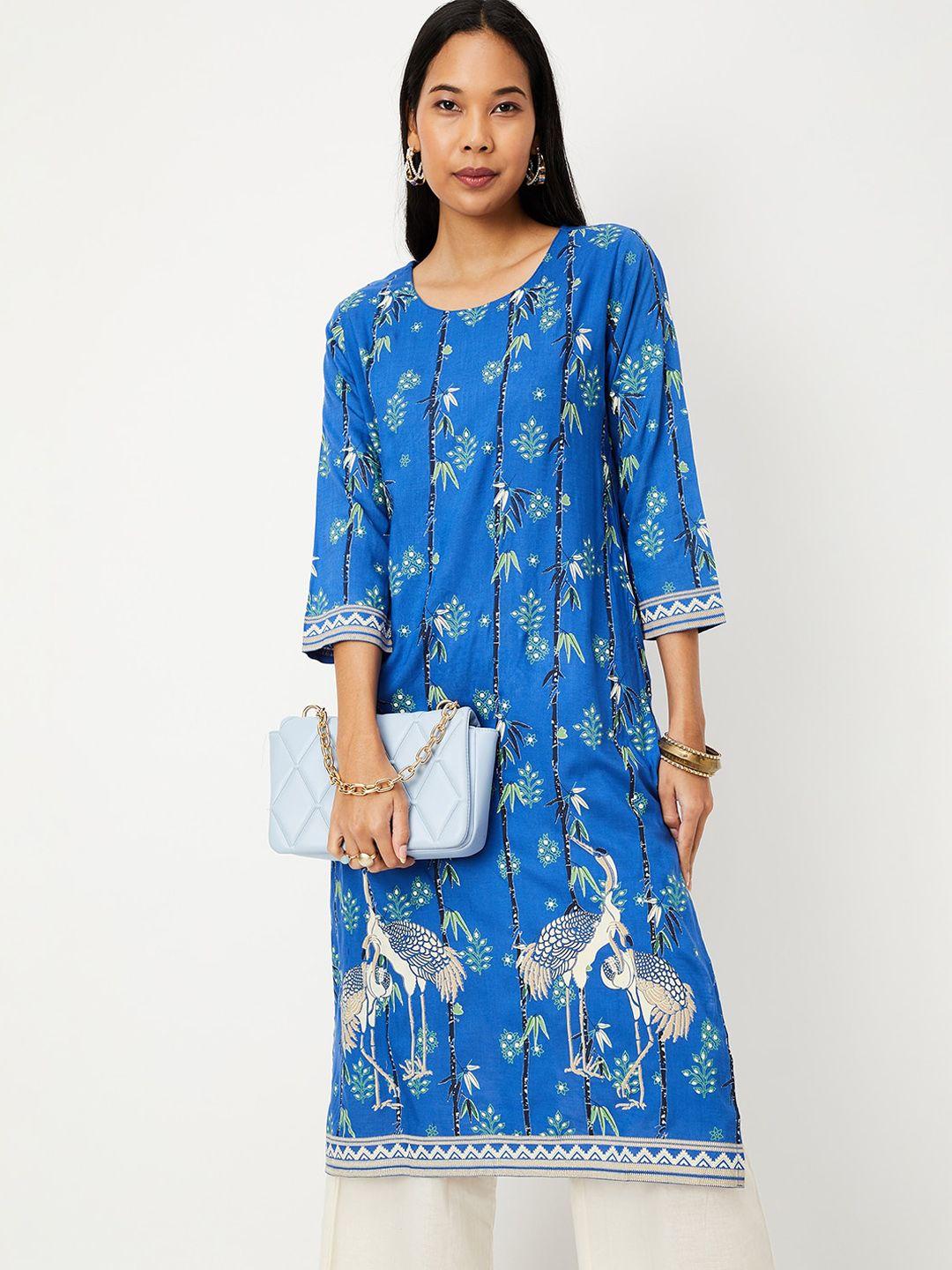 max ethnic motifs printed a-line kurta