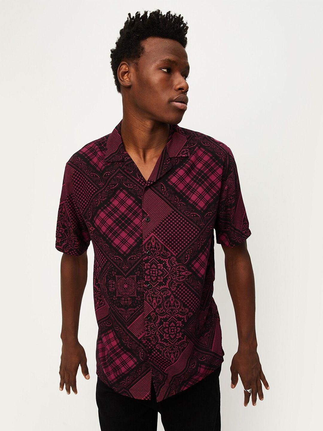 max ethnic motifs printed casual shirt