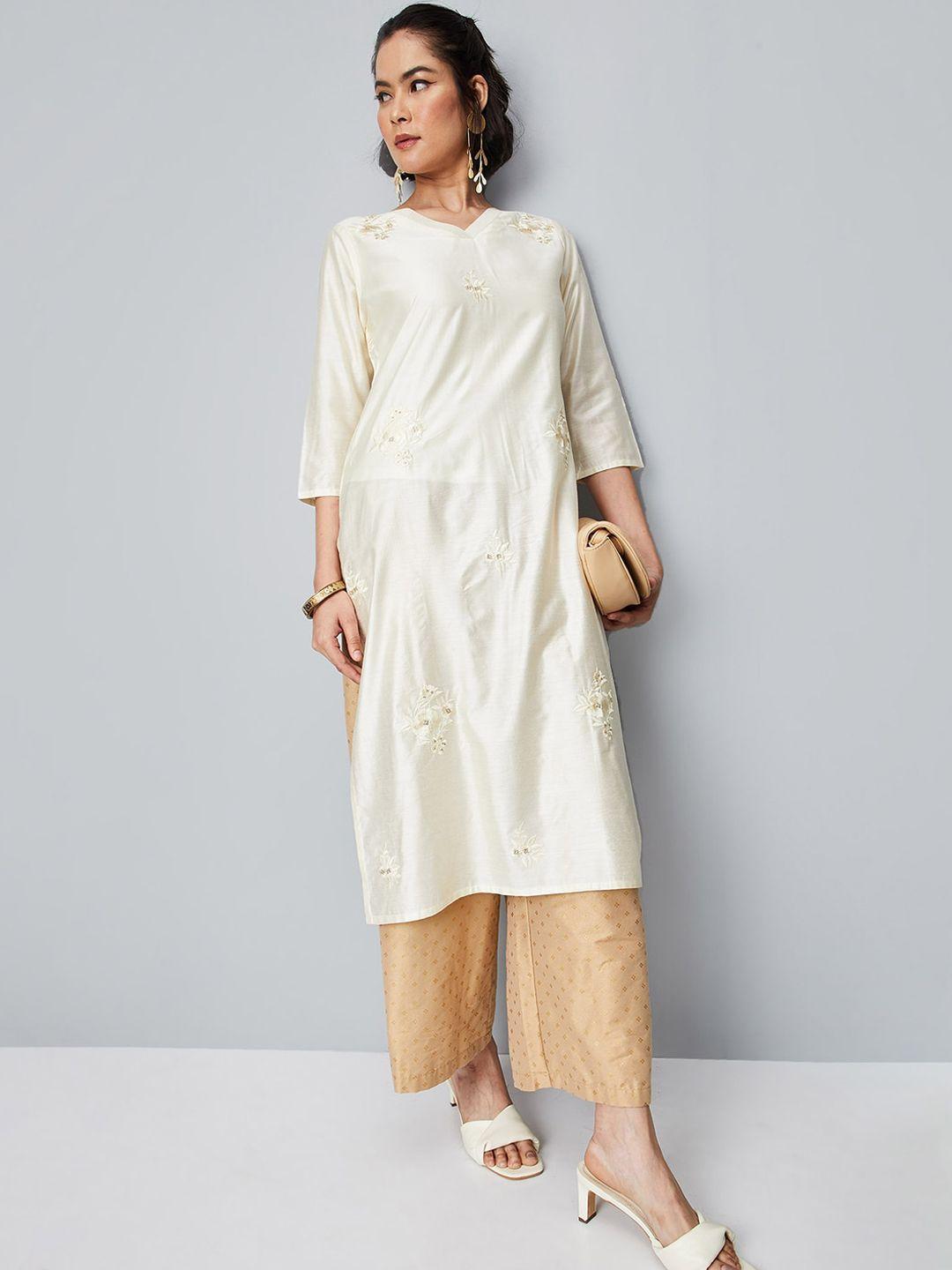 max floral embroidered kurta