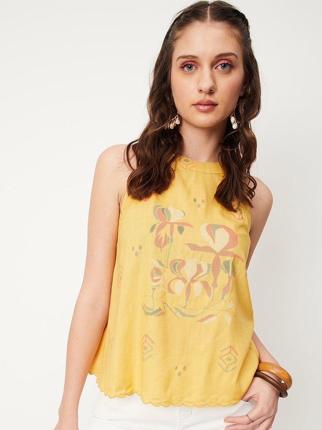 max floral print sleeveless top