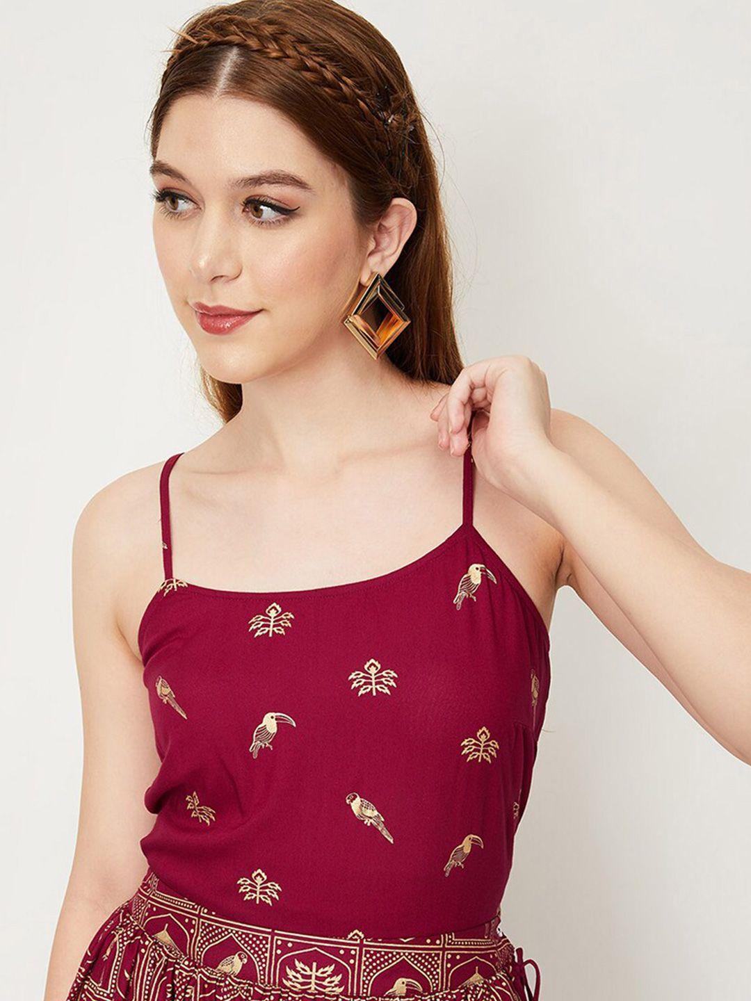 max floral print sleeveless top