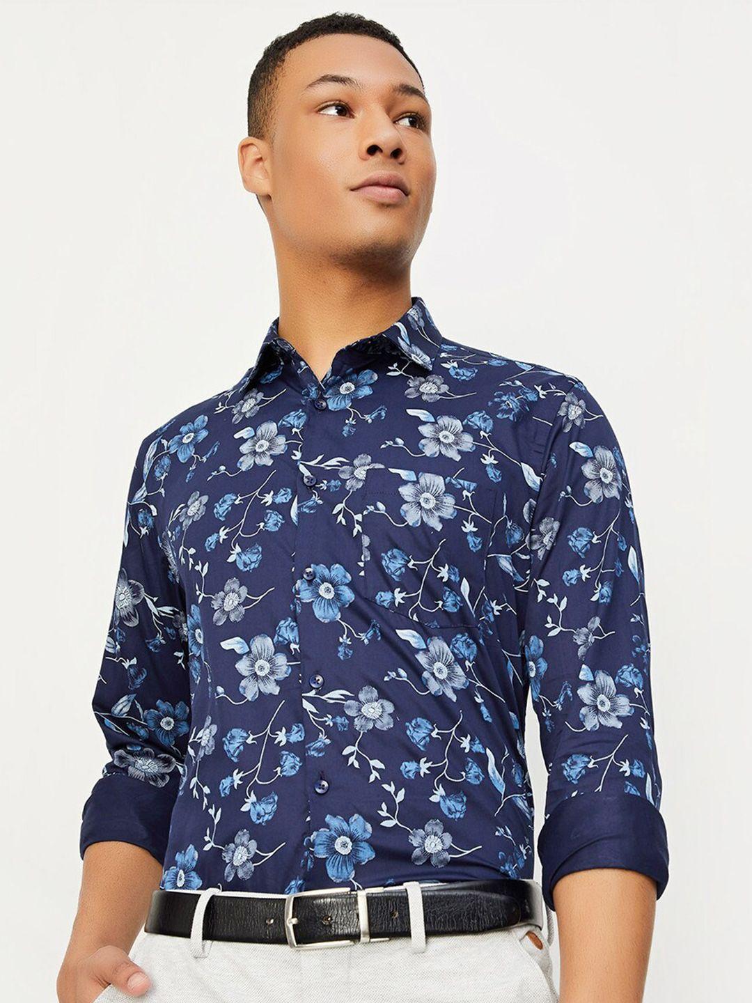 max floral printed classic cotton casual shirt