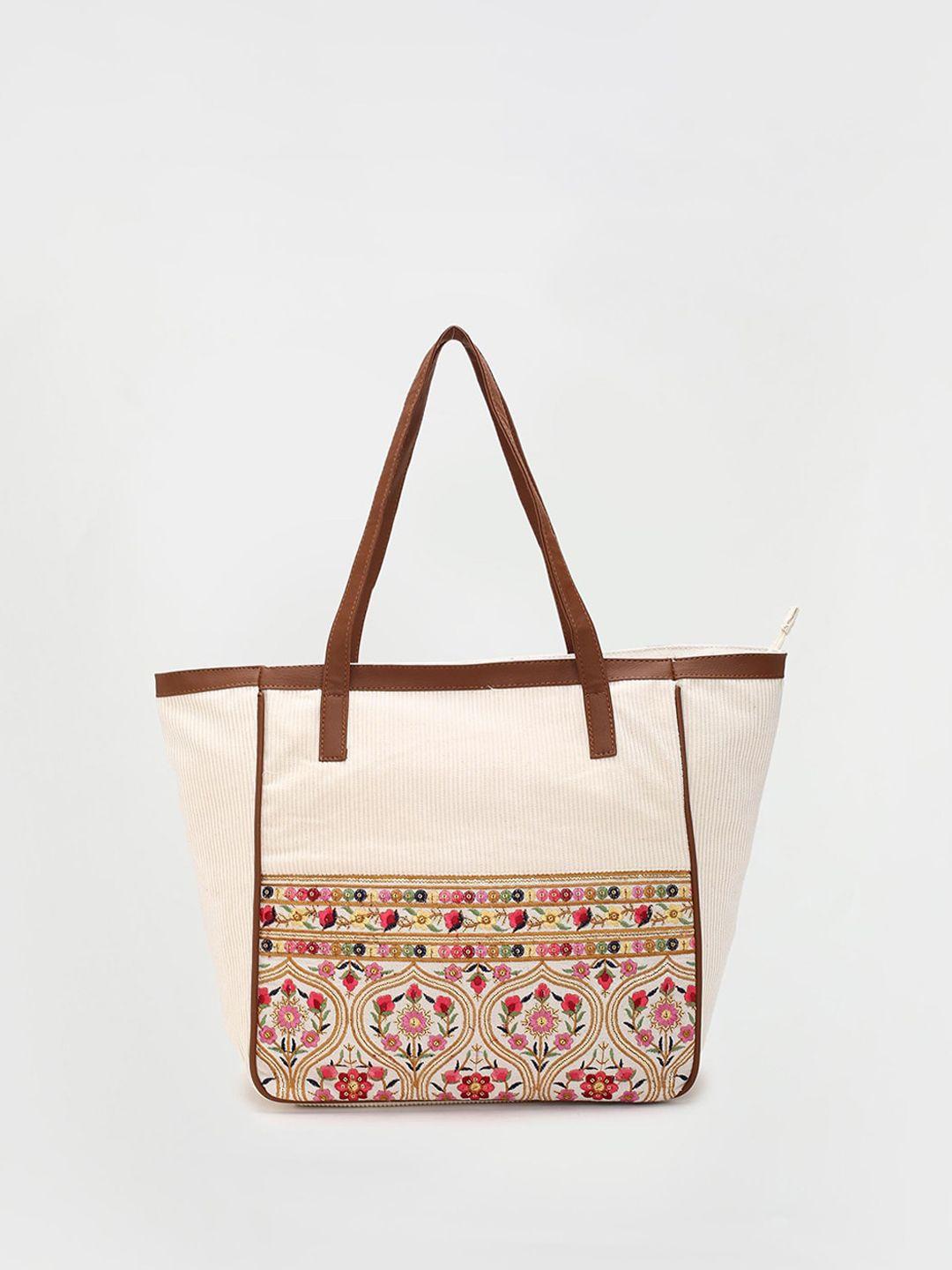 max floral printed oversized shopper shoulder bag