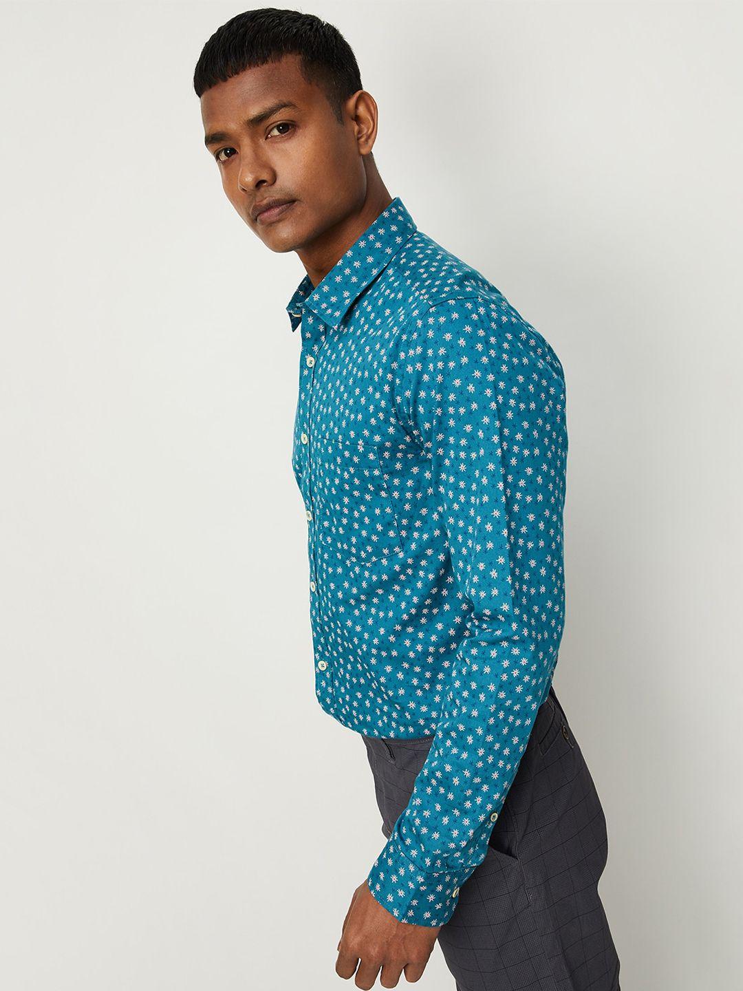 max floral printed pure cotton casual shirt