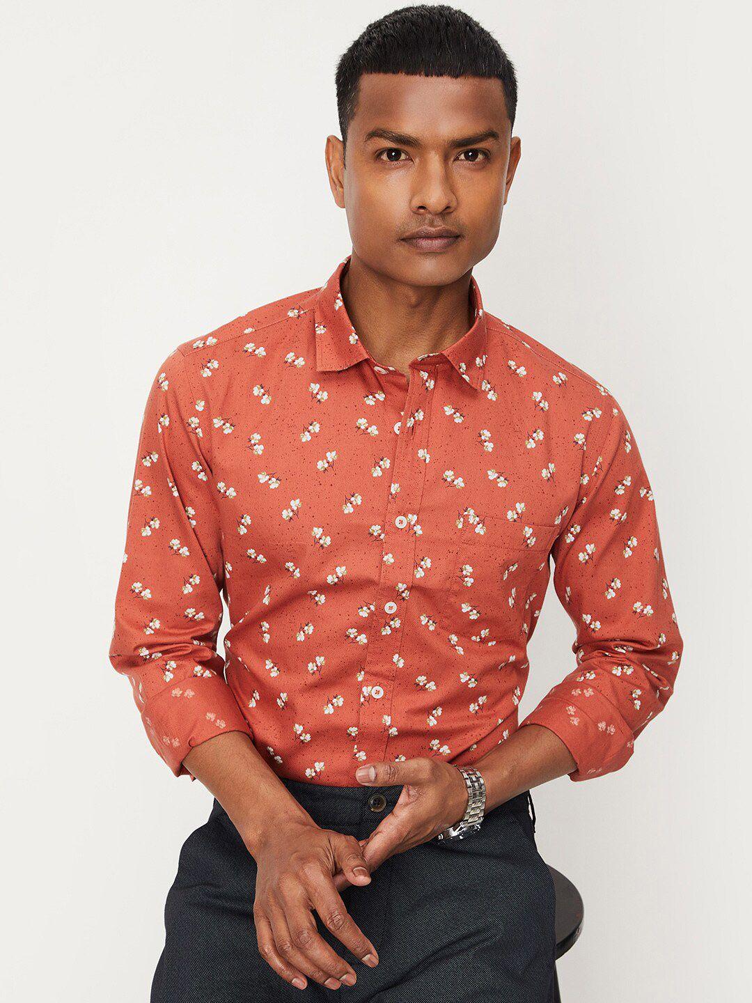 max floral printed pure cotton casual shirt
