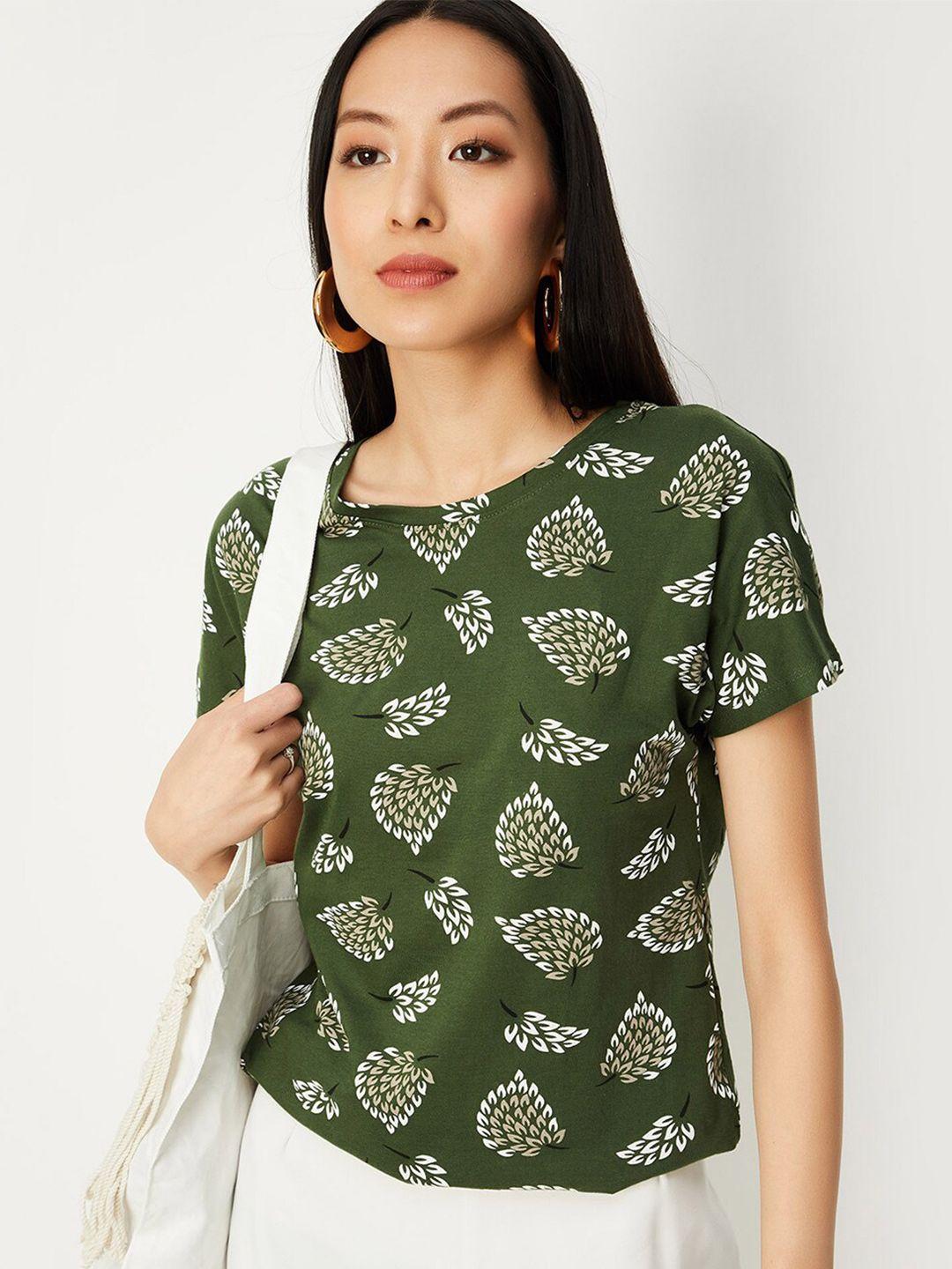 max floral printed pure cotton t-shirt