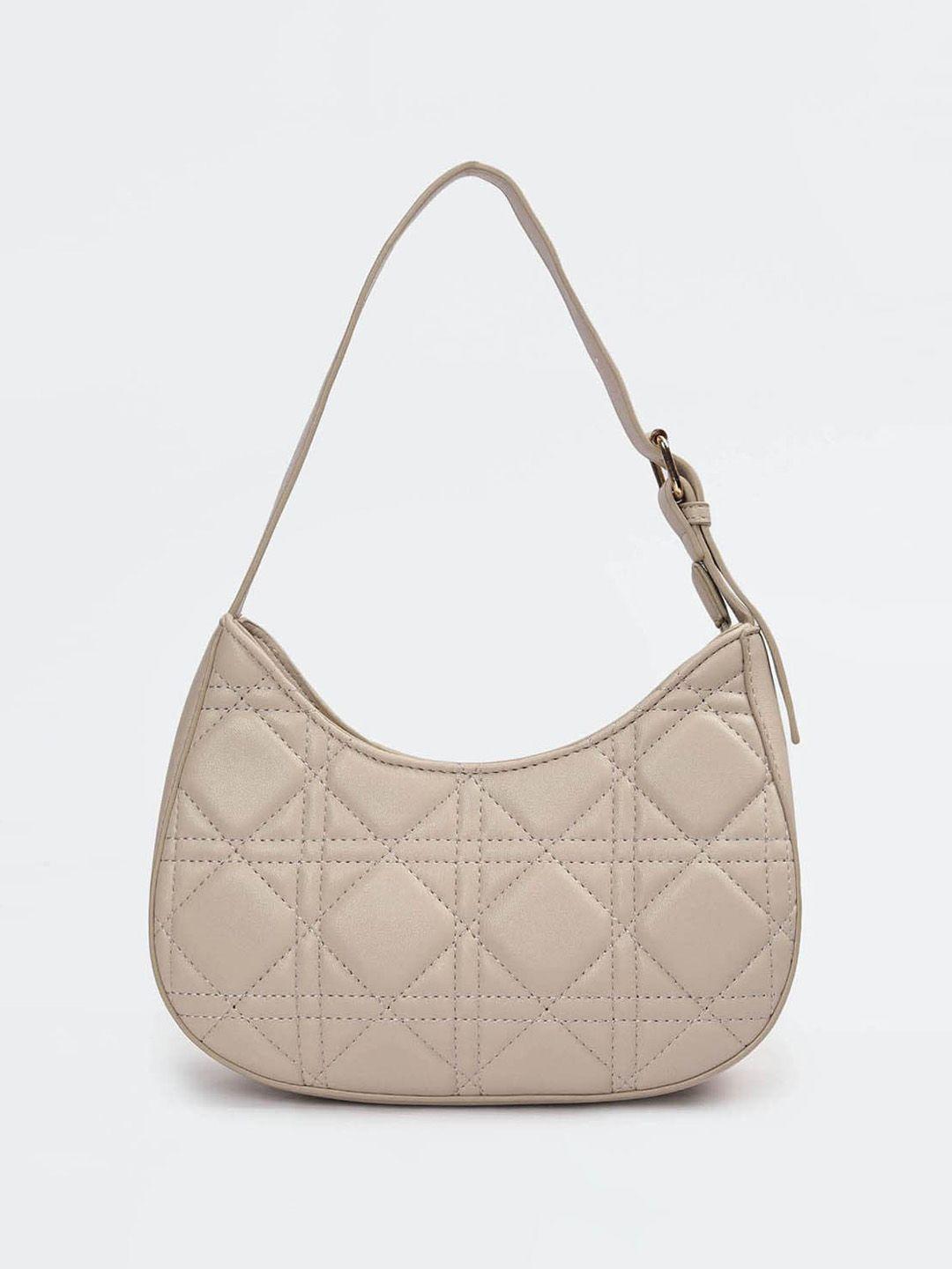 max geometric pu structured hobo bag