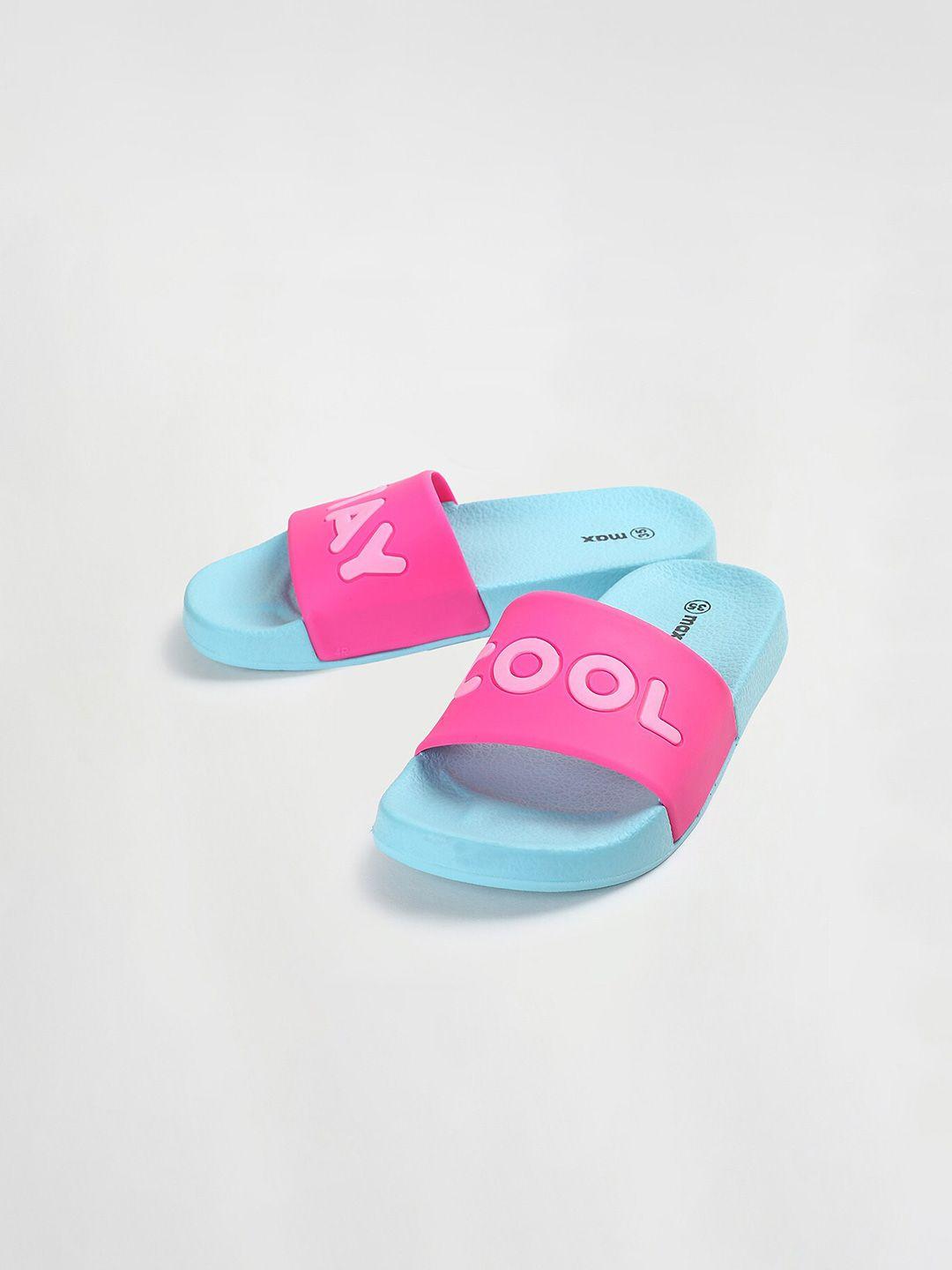 max girls blue & pink sliders