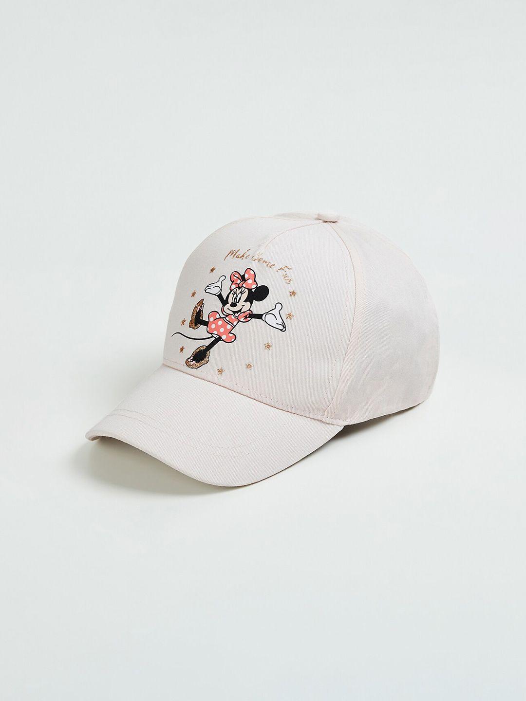 max girls minnie mouse printed pure cotton baseball cap
