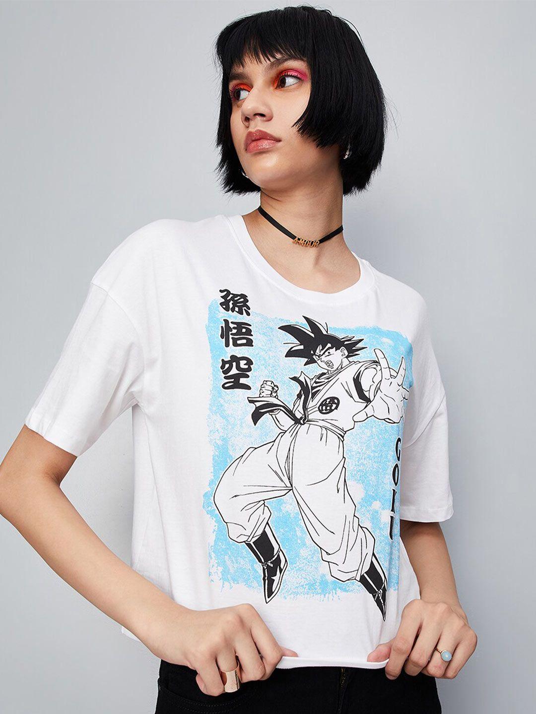 max goku printed pure cotton t-shirt