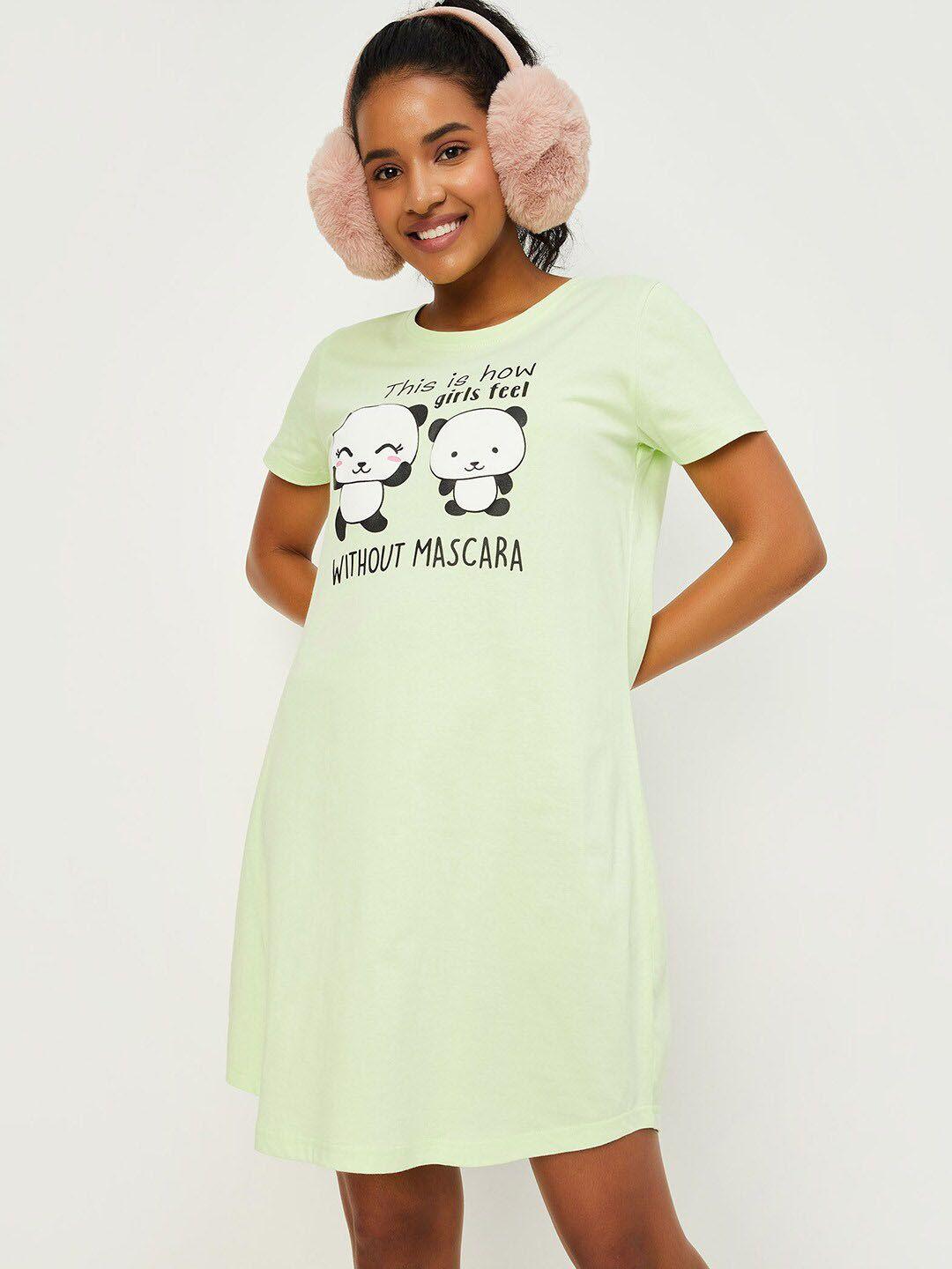max graphic printed pure cotton t-shirt nightdress