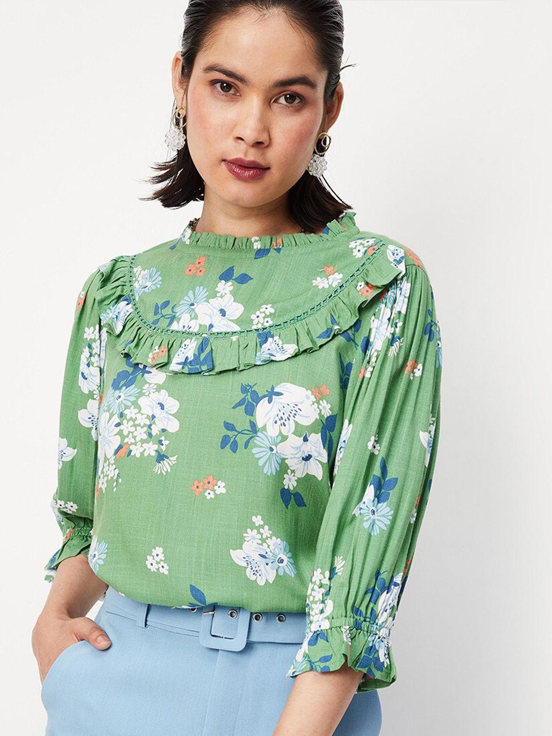 max green floral print top