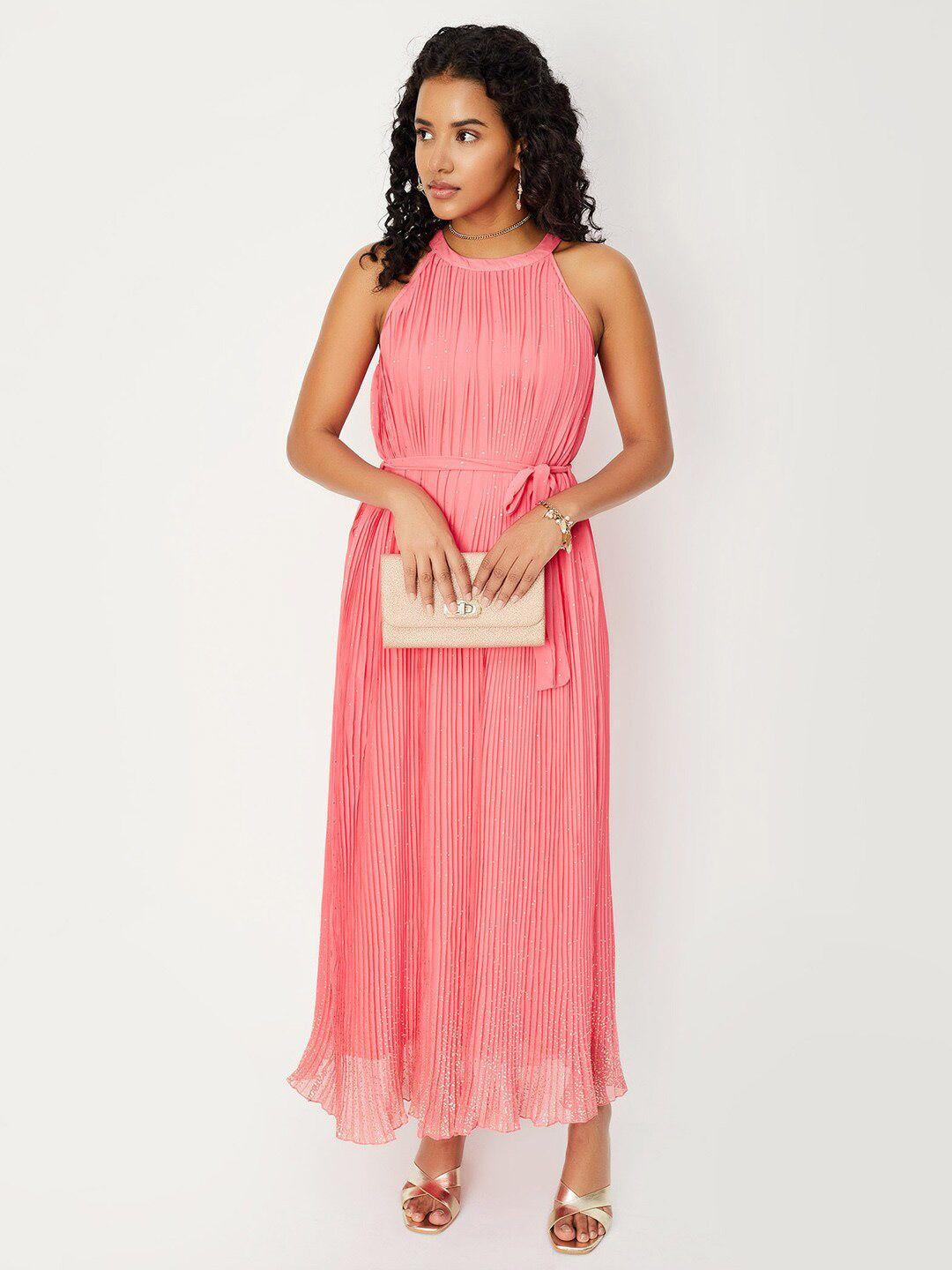 max halter neck a-line maxi dress