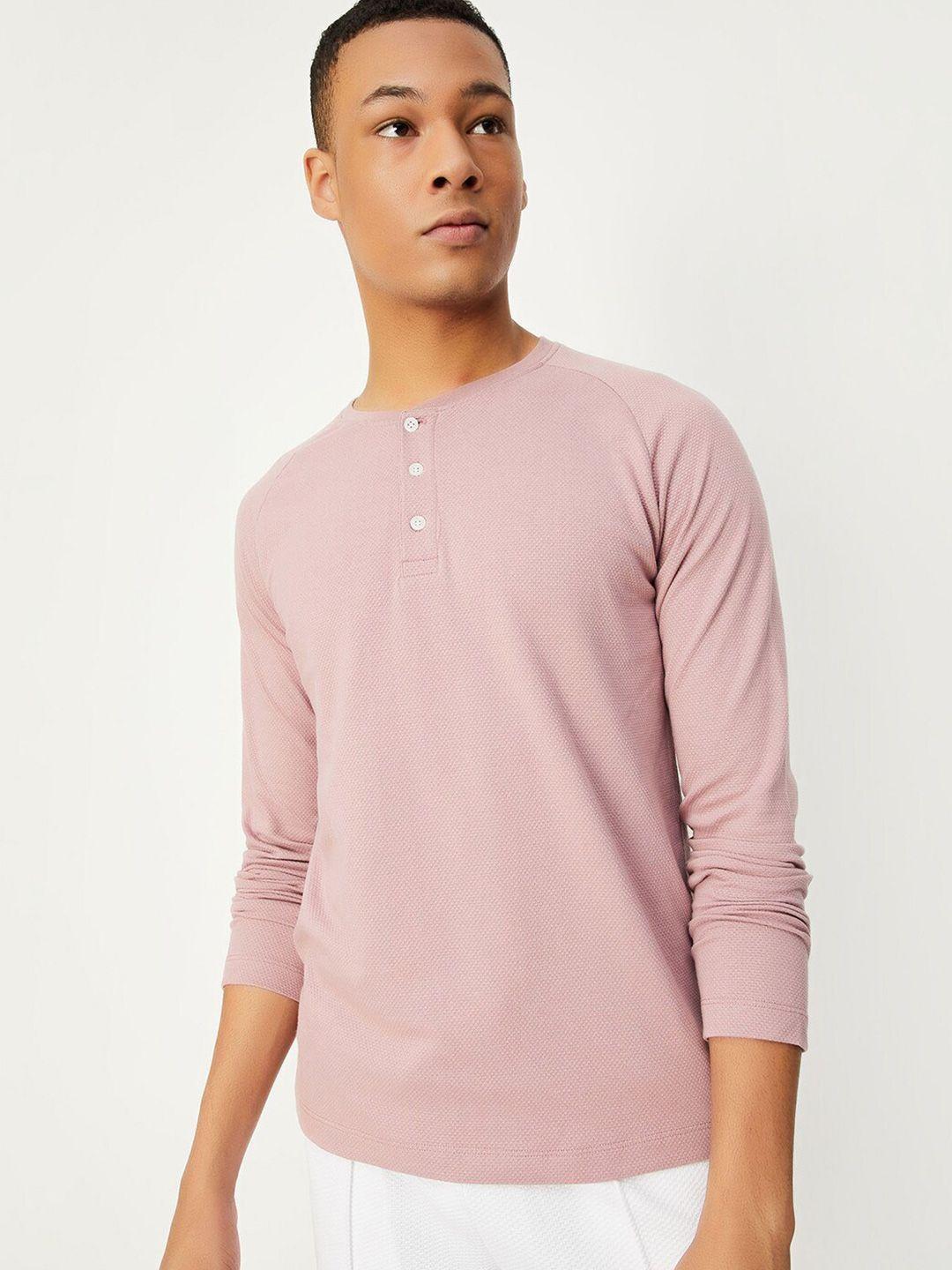 max henley neck cotton t-shirt