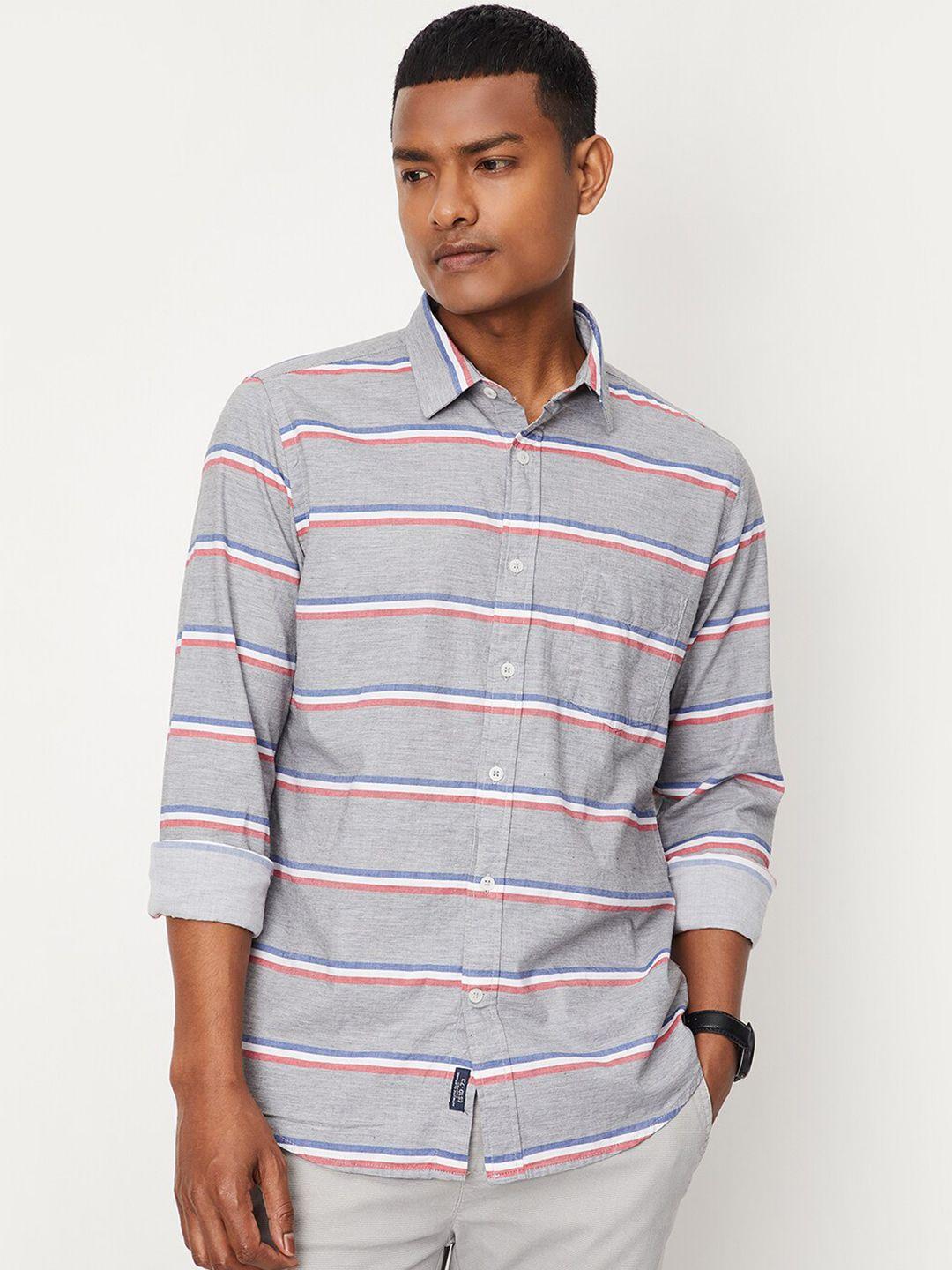 max horizontal striped pure cotton casual shirt