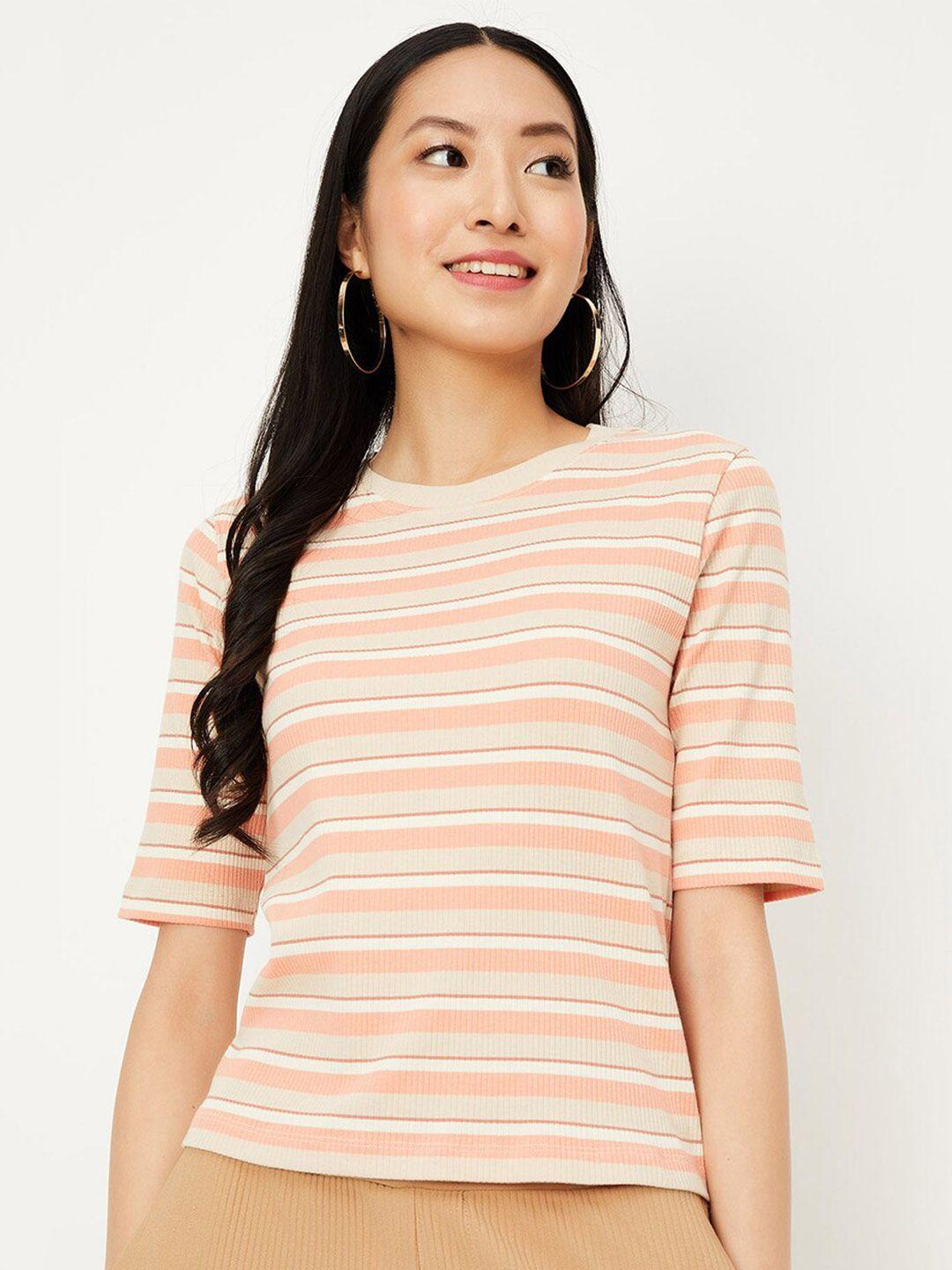 max horizontal striped round neck t-shirt