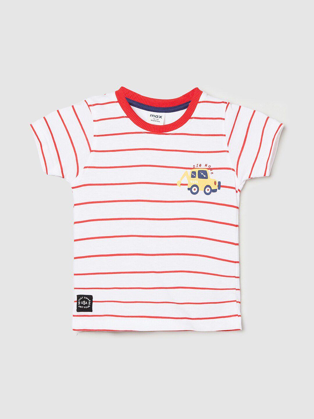 max infants boys striped pure cotton t-shirt