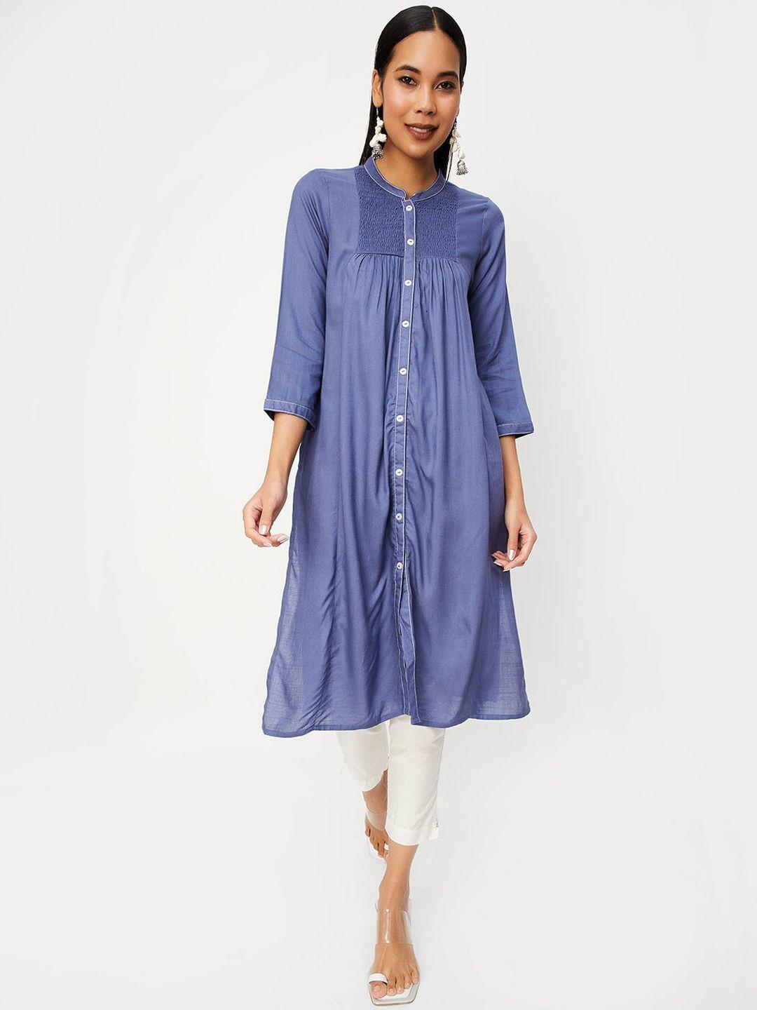 max mandarin collar a-line kurta